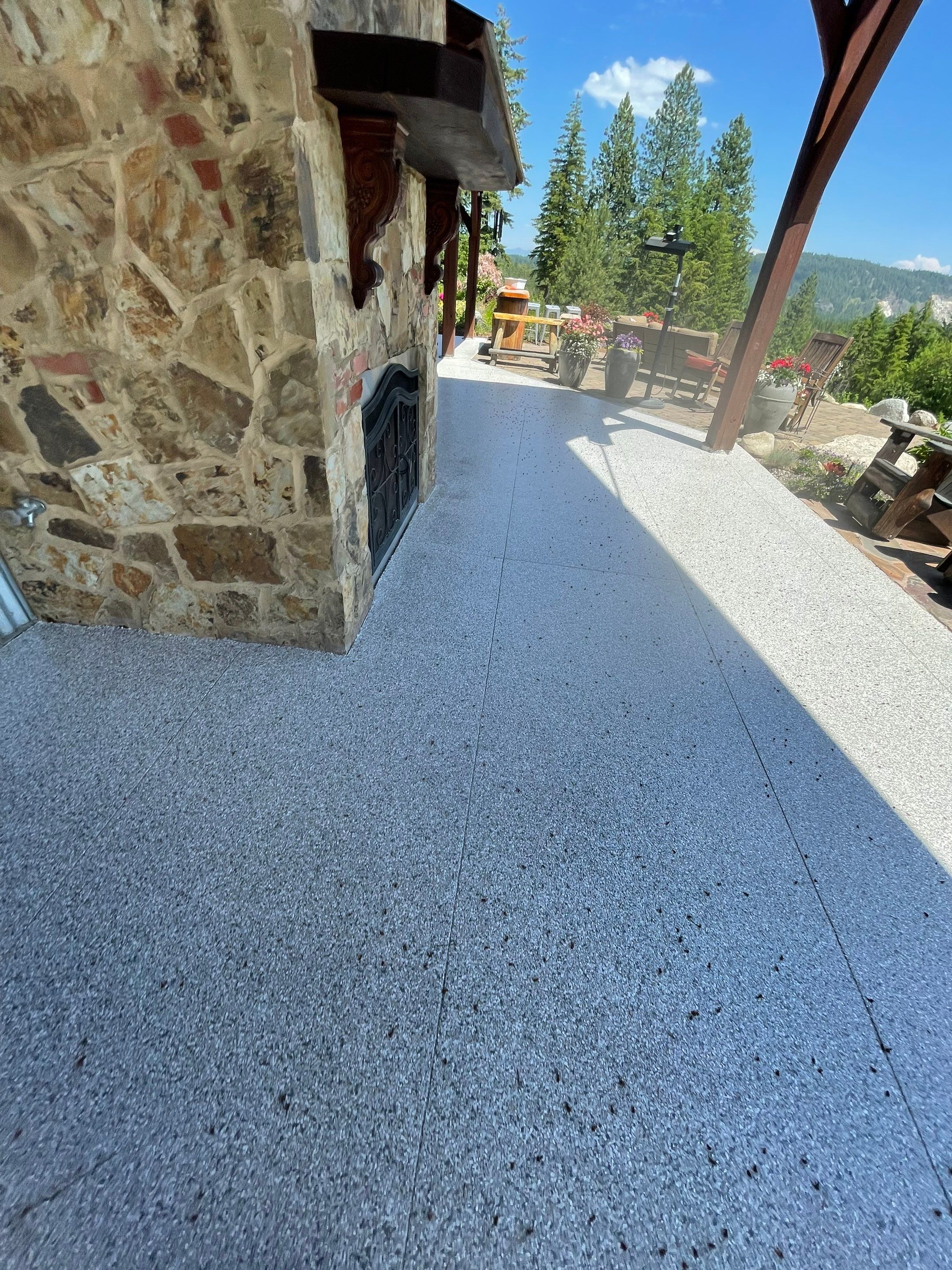 Patio Transformation using Mt Everest by Croc Coatings, LLC