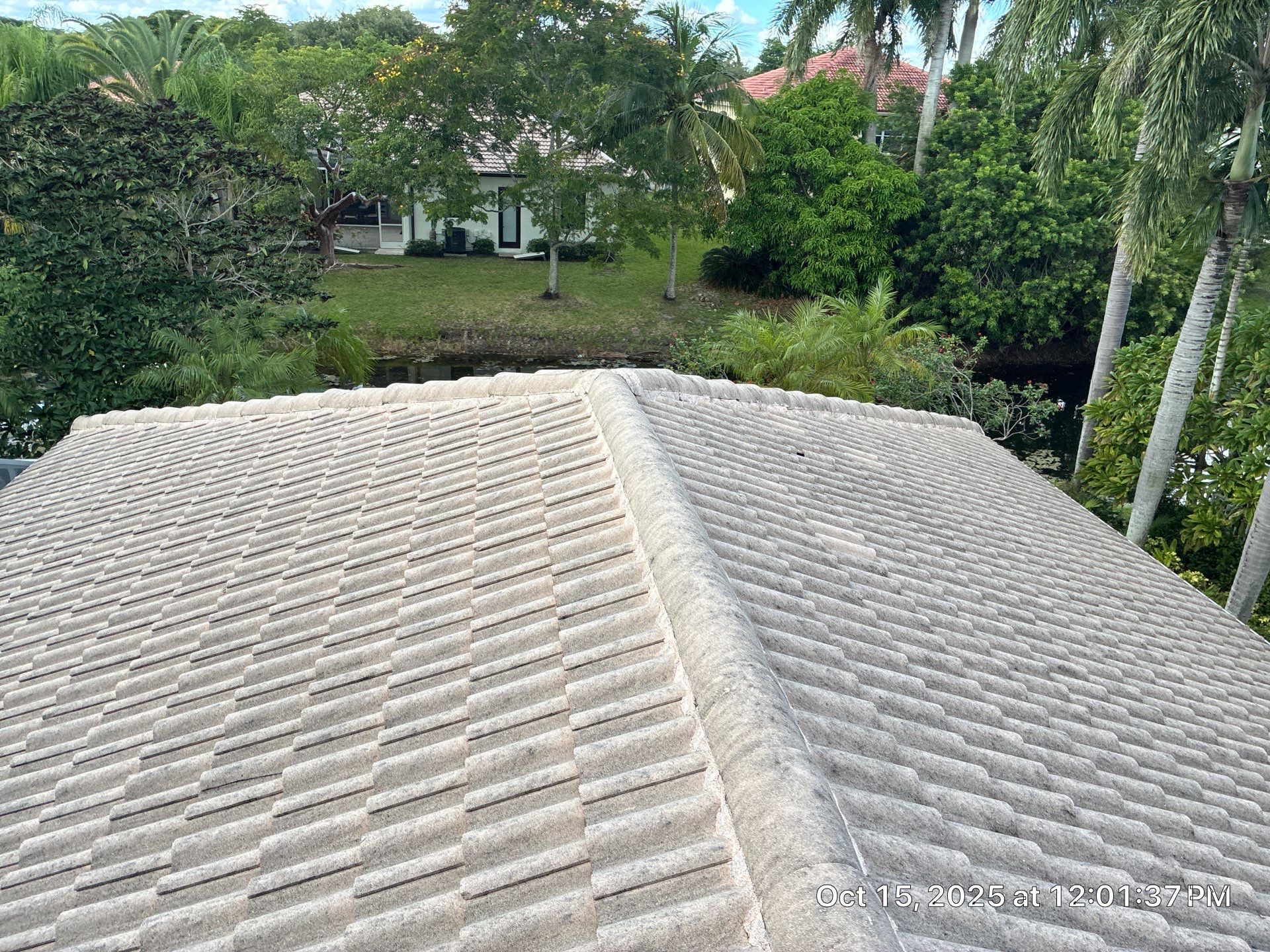 Dirty old Roof Coral Springs by BKB Pressure Cleaning LLC