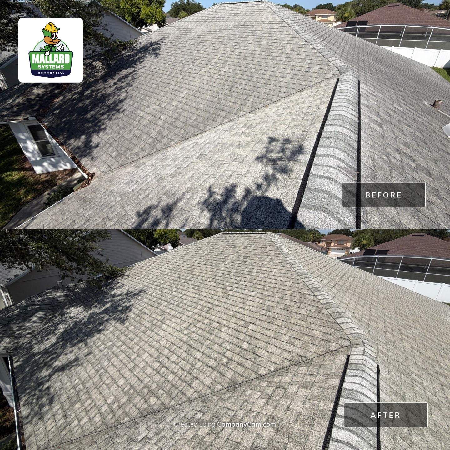 Residential Roof Cleaning and Exterior House Wash in Orlando by Mallard Systems