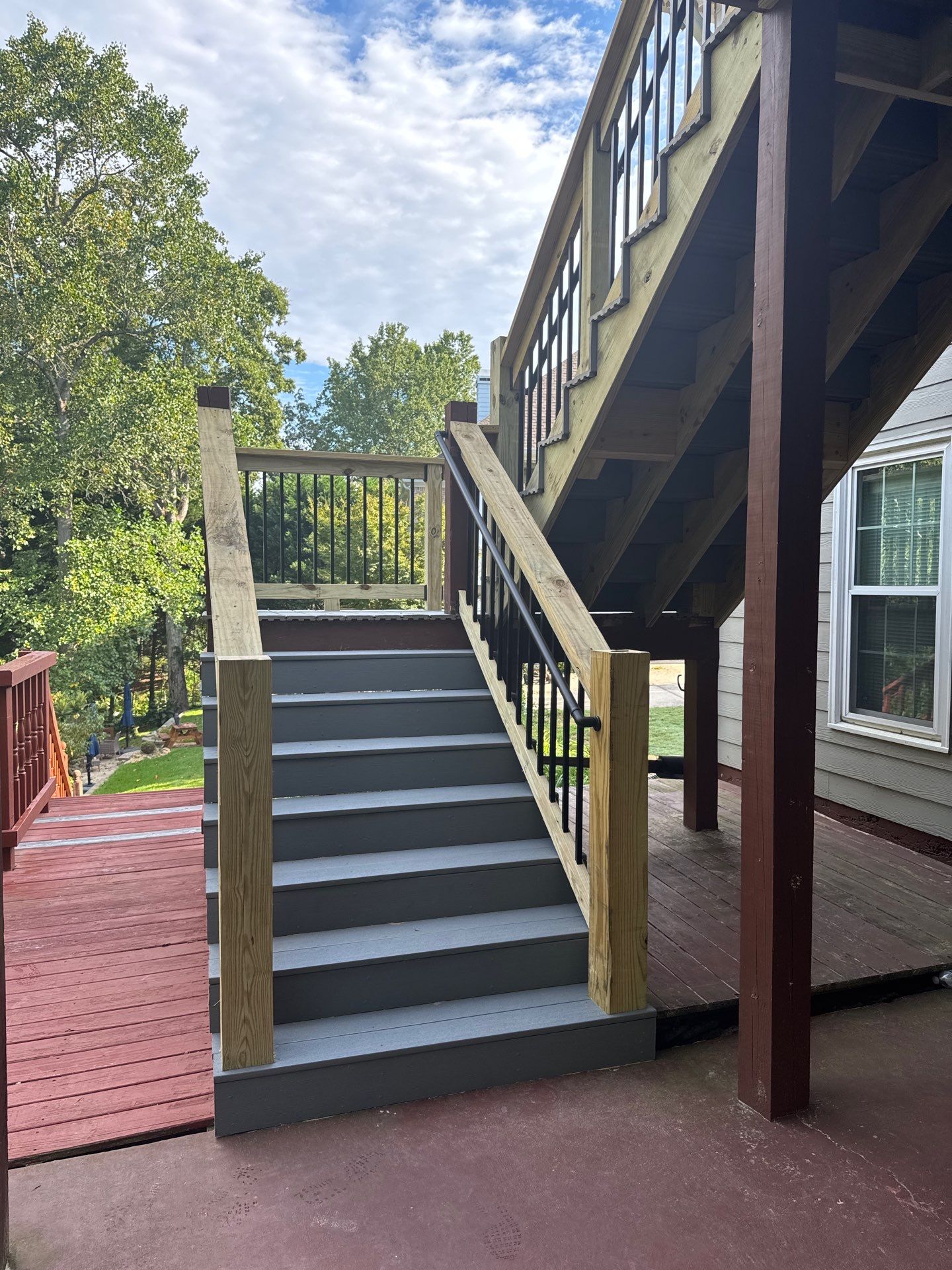 Multi-Level Composite Deck and Staircase Installation in Stonecrest by Swift Home Renovations