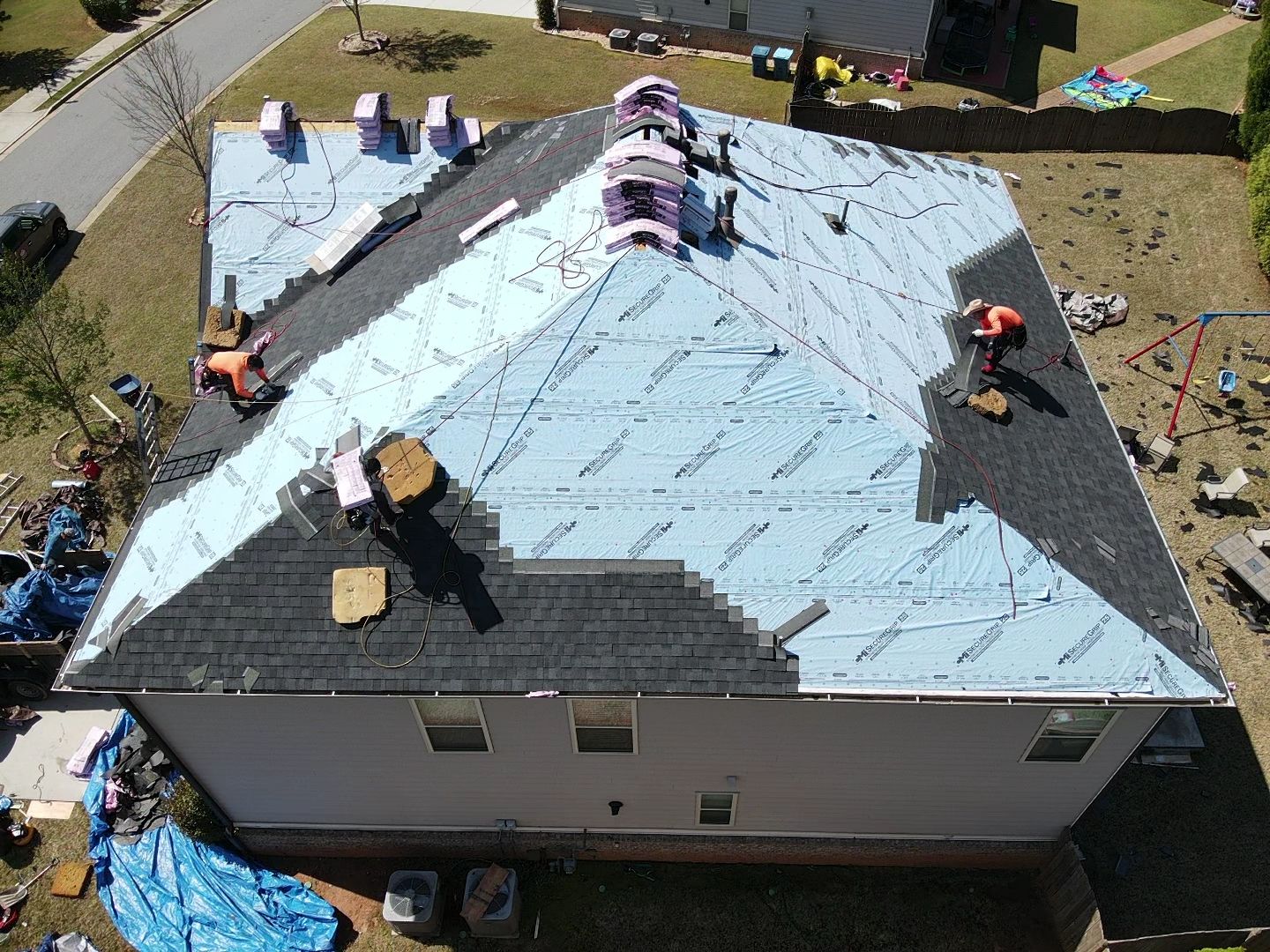 Residential Roofing Installation using Owens Corning by Inspector Roofing and Restoration