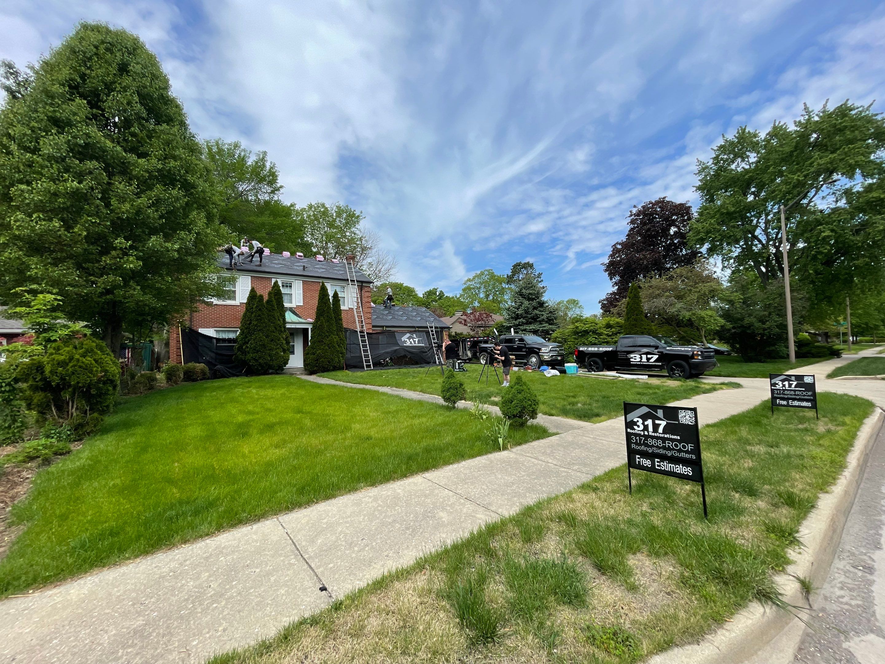 Oakridge Onyx Black and Black Gutters by 317 Roofing & Restorations