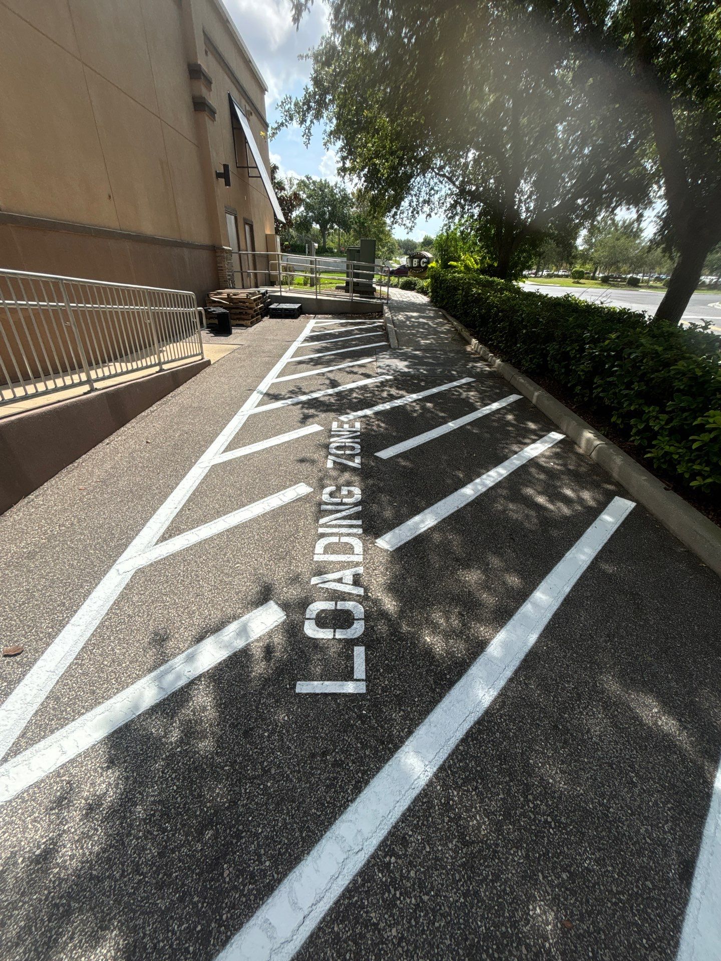 Line Striping at ABC Fine Wine & Spirits - Clermont by Everline Coatings & Services - Southwest FL