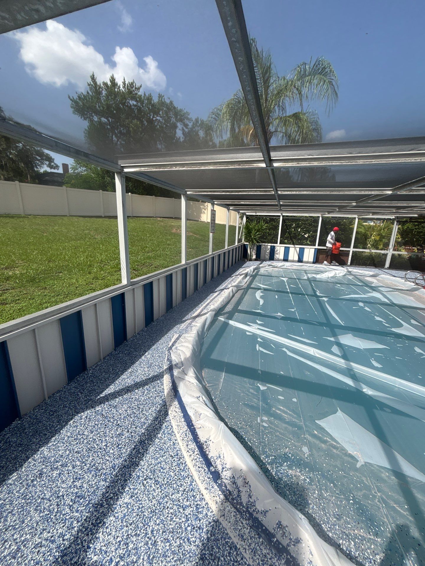 Lake Wales Pool Deck Concrete Coating with Orbit Flake by Performance Floors & Coating