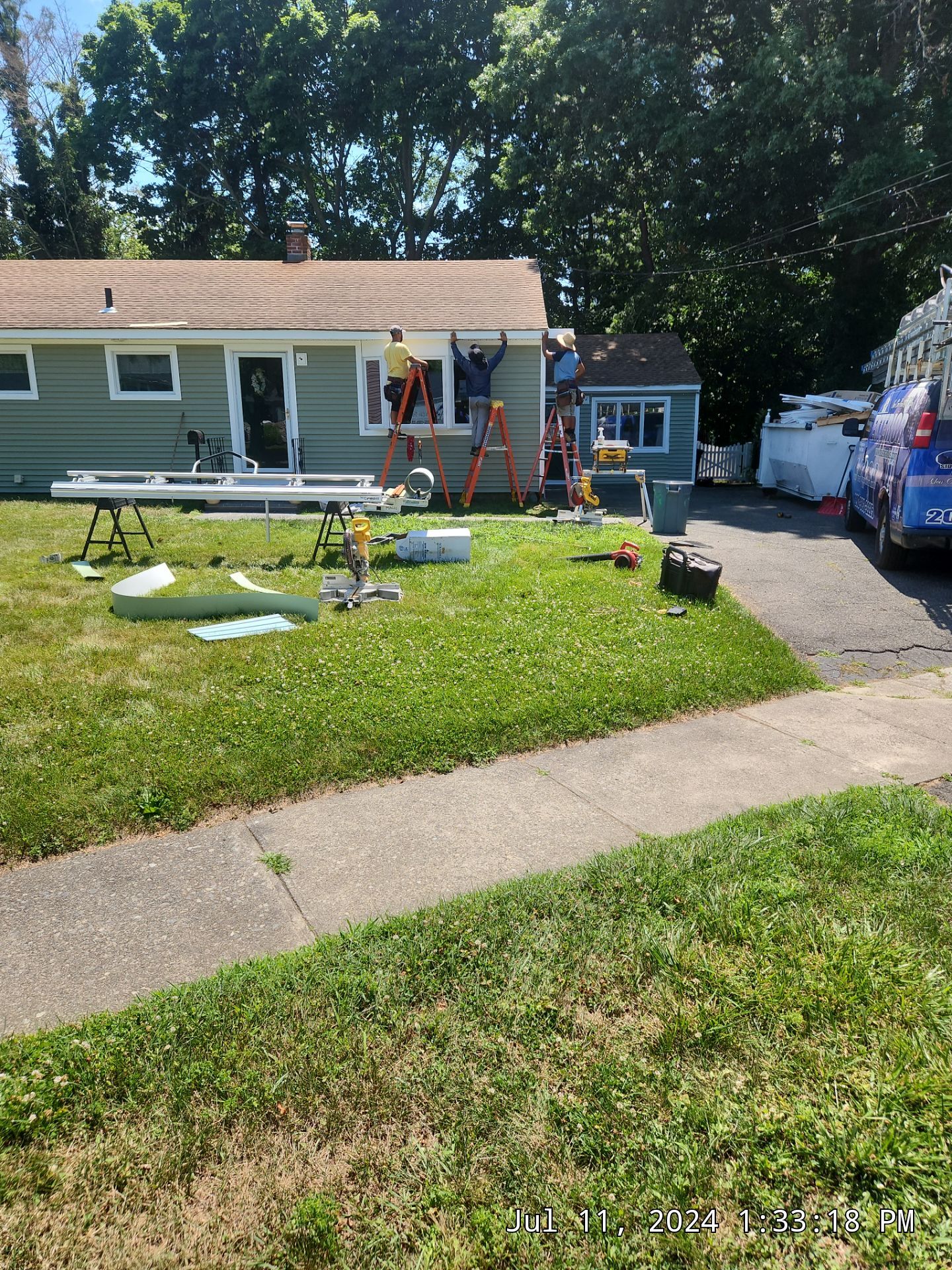 Siding Installation using Clapboard Monogram D4 Cypress by A Plus Exterior