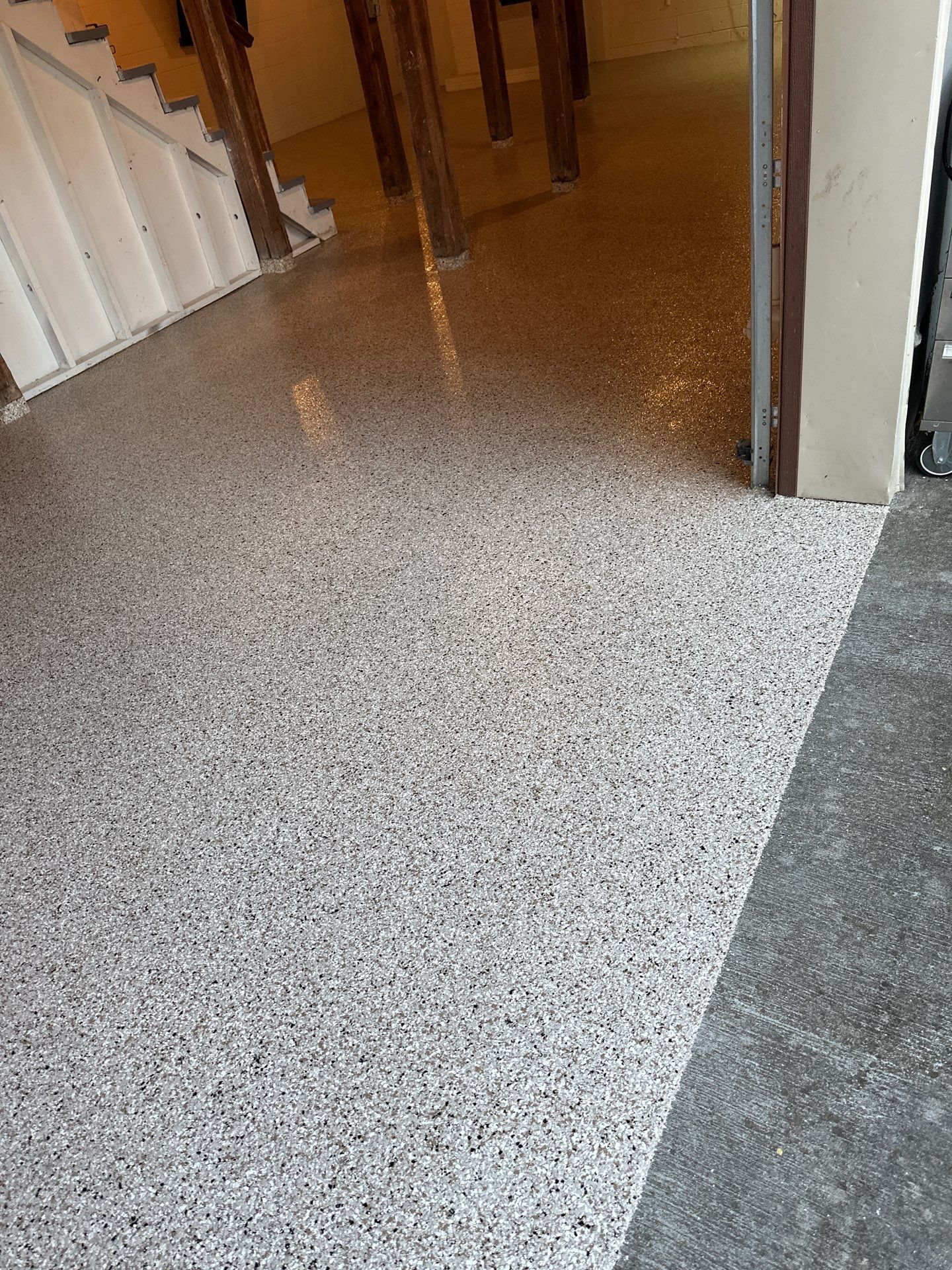 Basement Floor Coating using Shoreline by My Garage Floor Guys