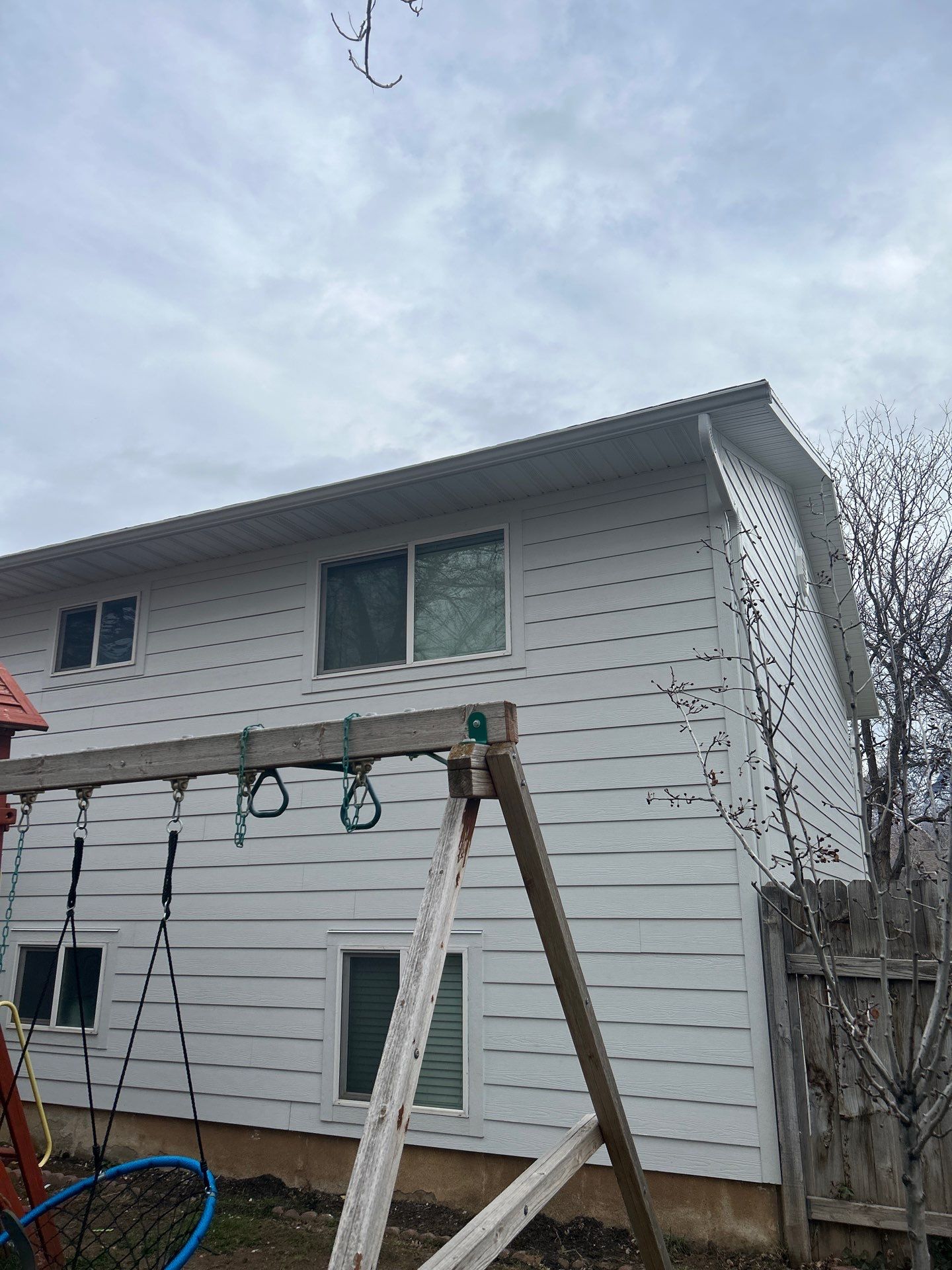 Orem | Crisp Monochromatic Hardie Upgrade | Arctic White by Ideal Siding Utah