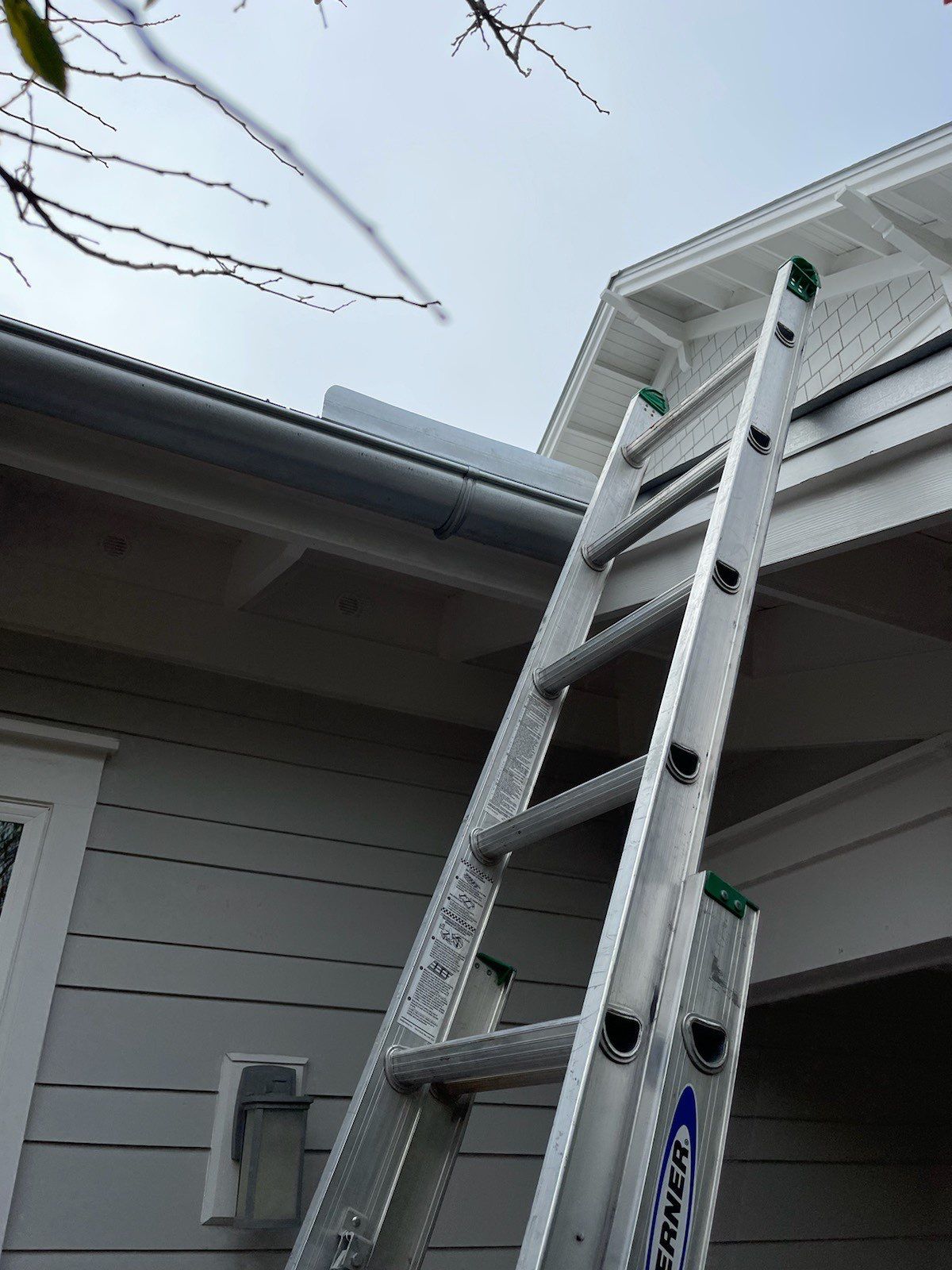 Gutter Installation using Galvalume Half Round Seamless Gutters and LeafBlaster Pro Gutter Guards by Gutter Professors