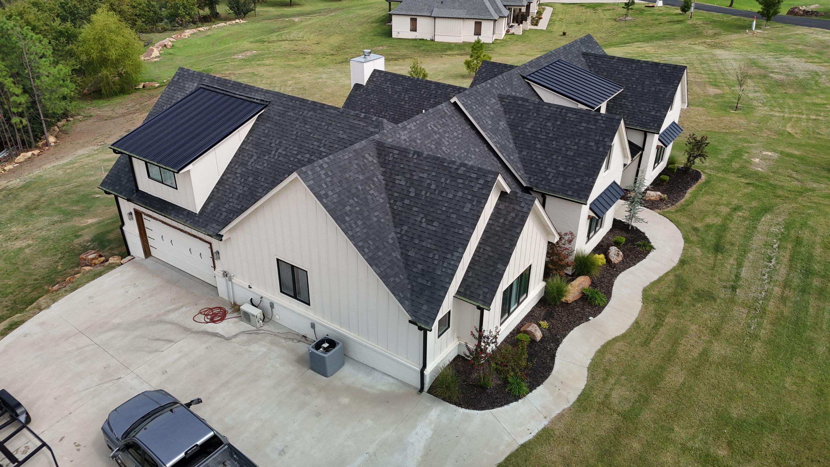 Custom Standing Seam Metal Roofing Accents - New Construction - Lake Eufaula, Oklahoma by 5Coat Roofing & Construction