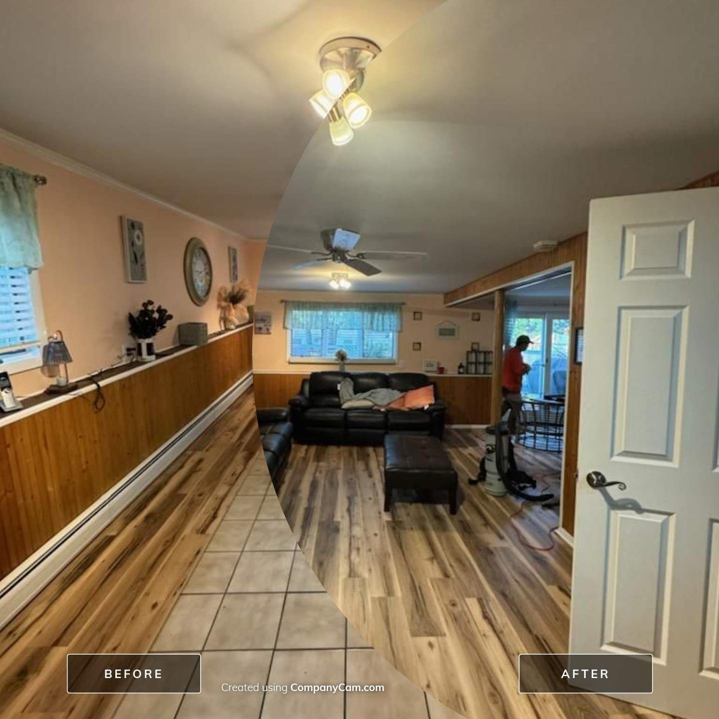 Basement LVP Installation by Footprints Floors Morristown