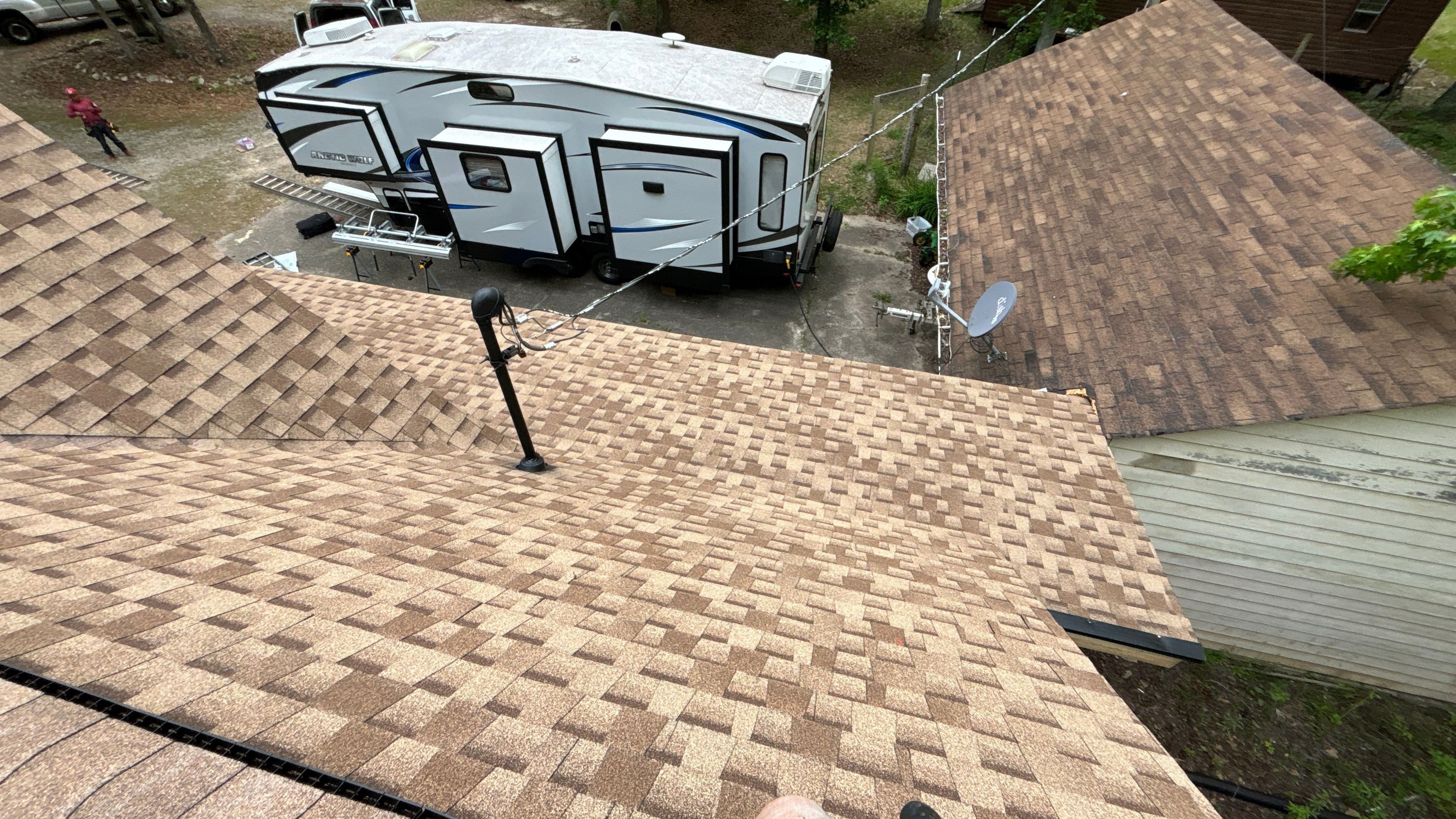 Roof Replacement and cover porch by Deerfield Roofing LLC