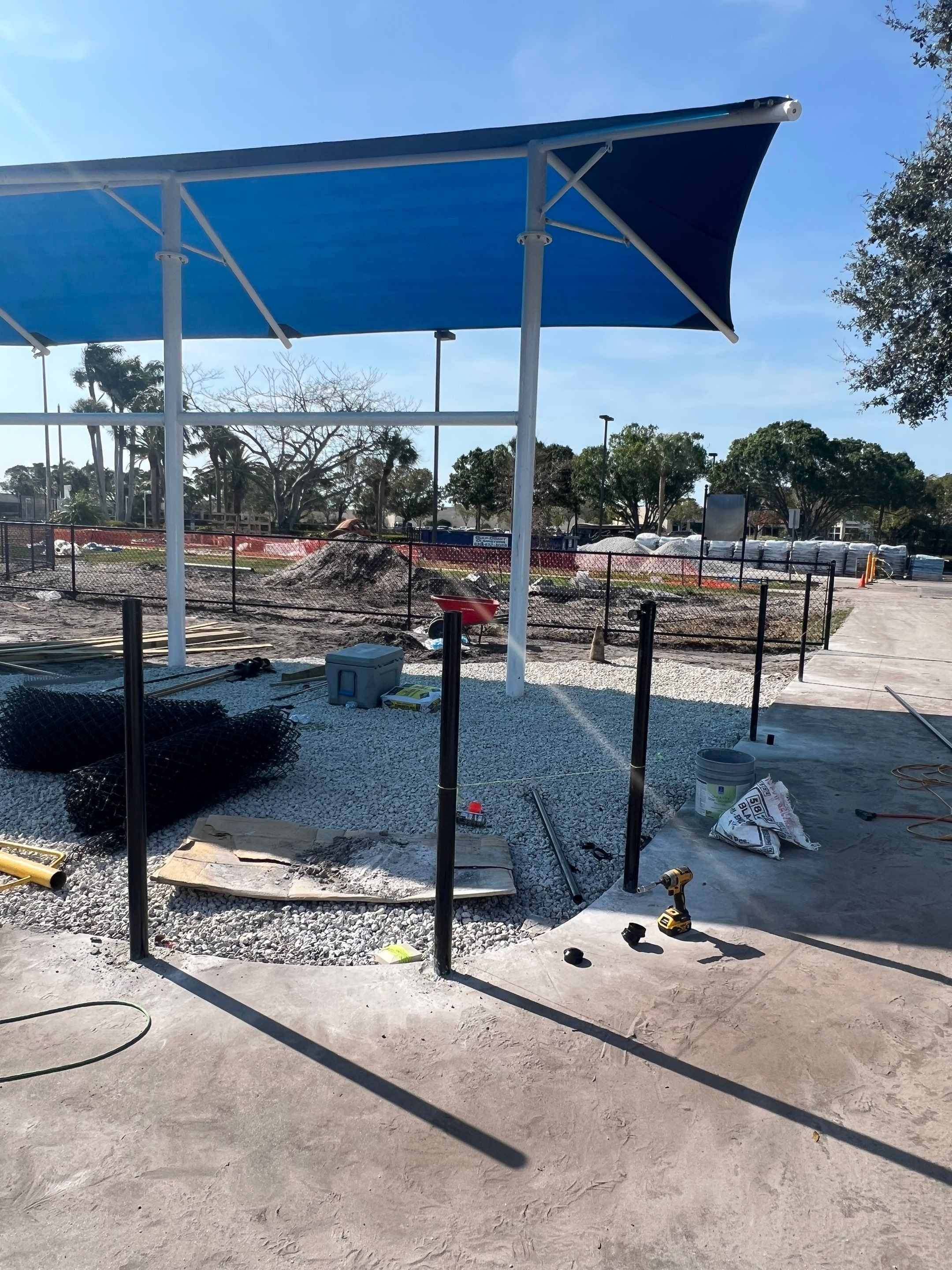 Vinyl Coated Chain-link fence for the City of Naples around Fleischmann Park Playground.  by Asap fence and gates, LLC
