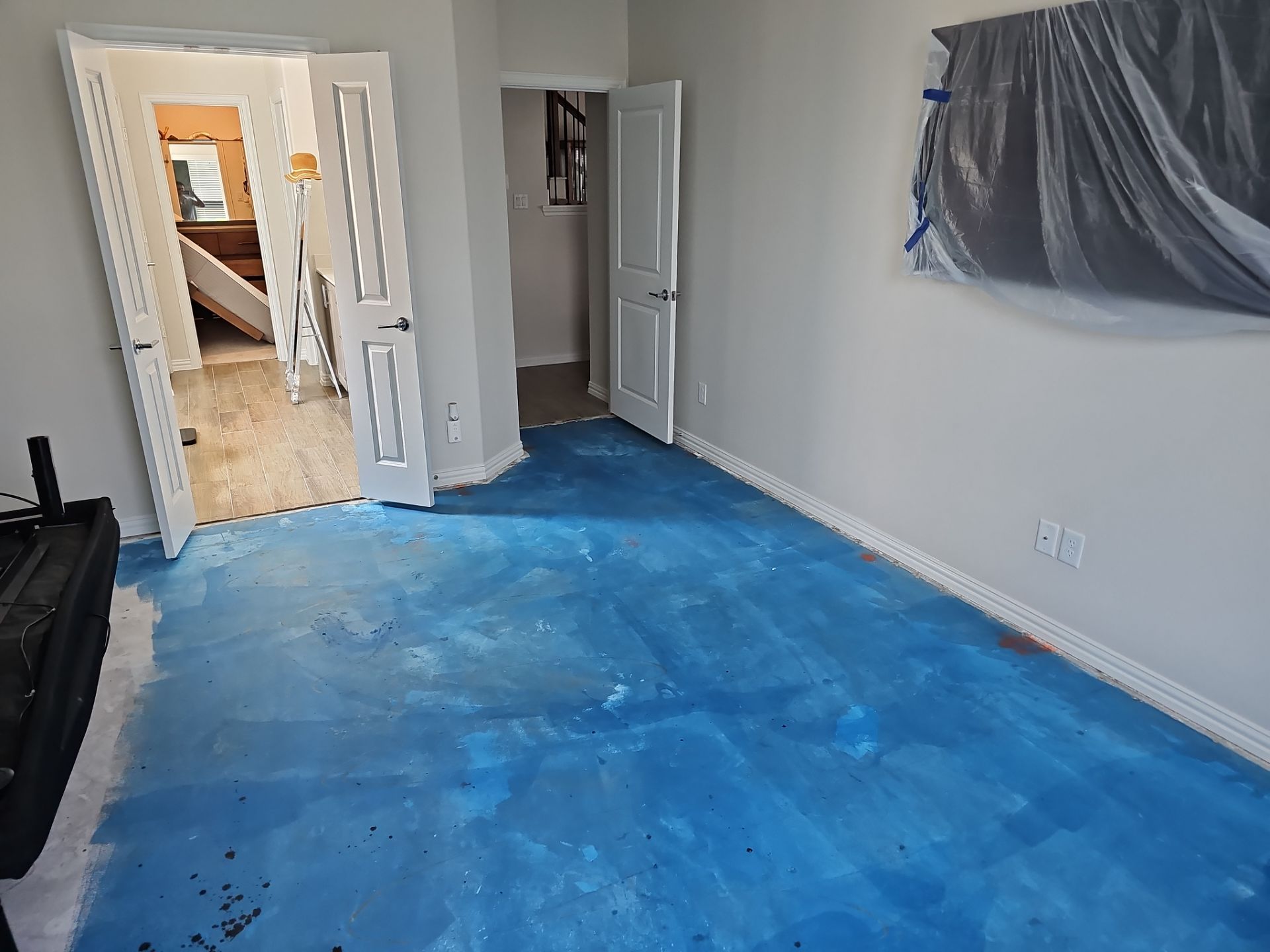 Carpet replacement with Tile and Red Oak Stairs by EL-GC LLC 