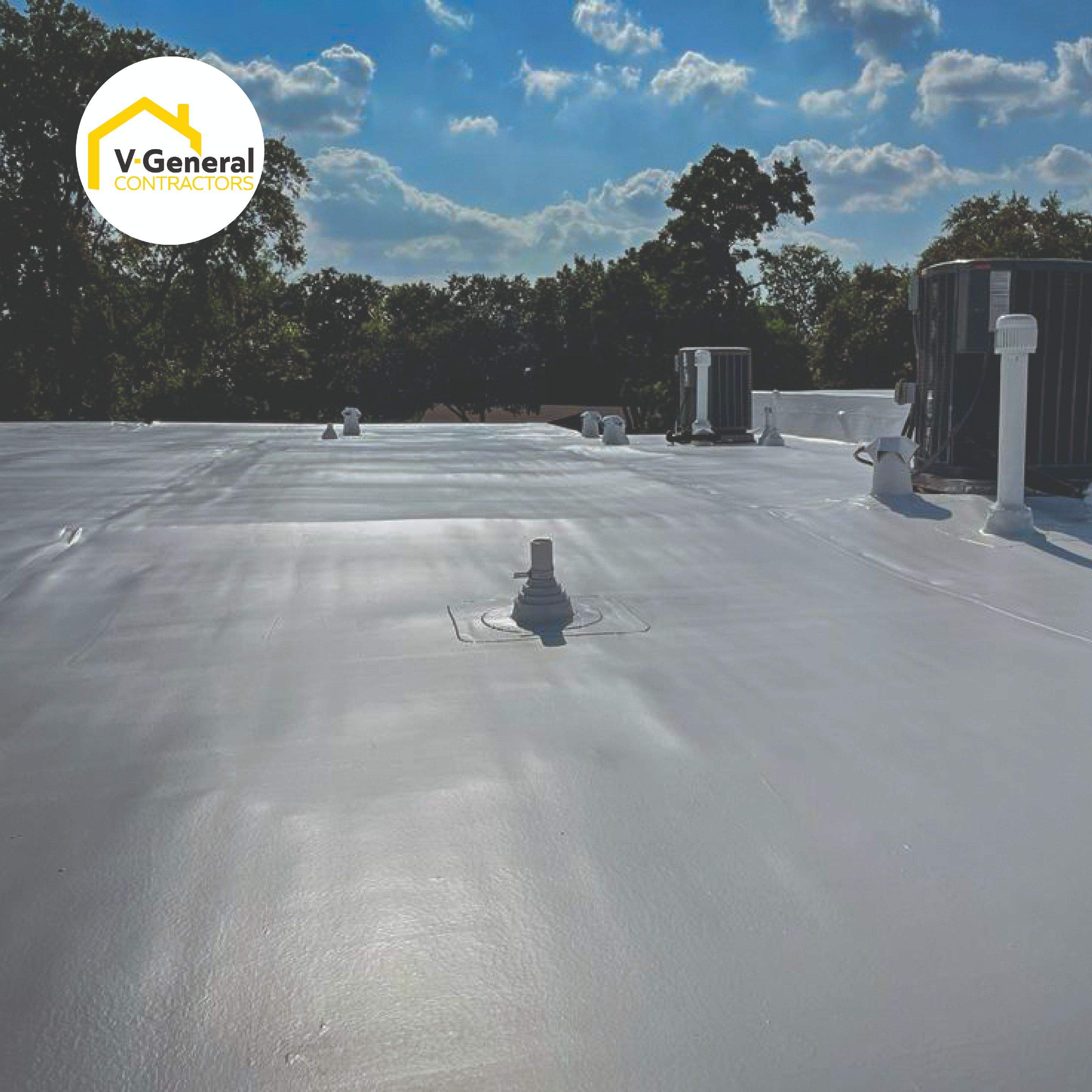 Flat Roof Using Asphalt Coat by AquaShield Restoration USA