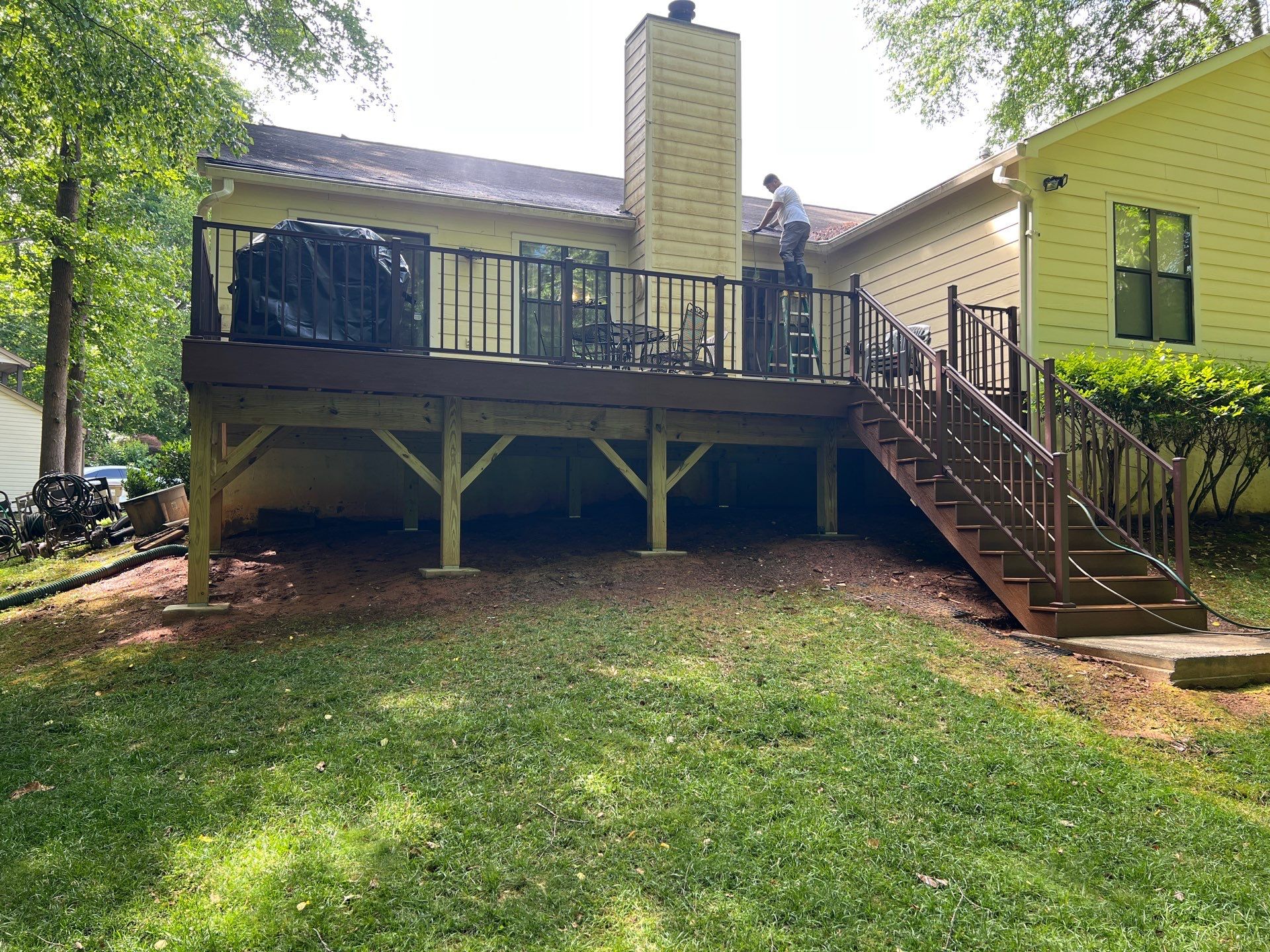 Complete Deck Reconstruction and Railing Upgrade in Alpharetta, Georgia by Swift Home Renovations 