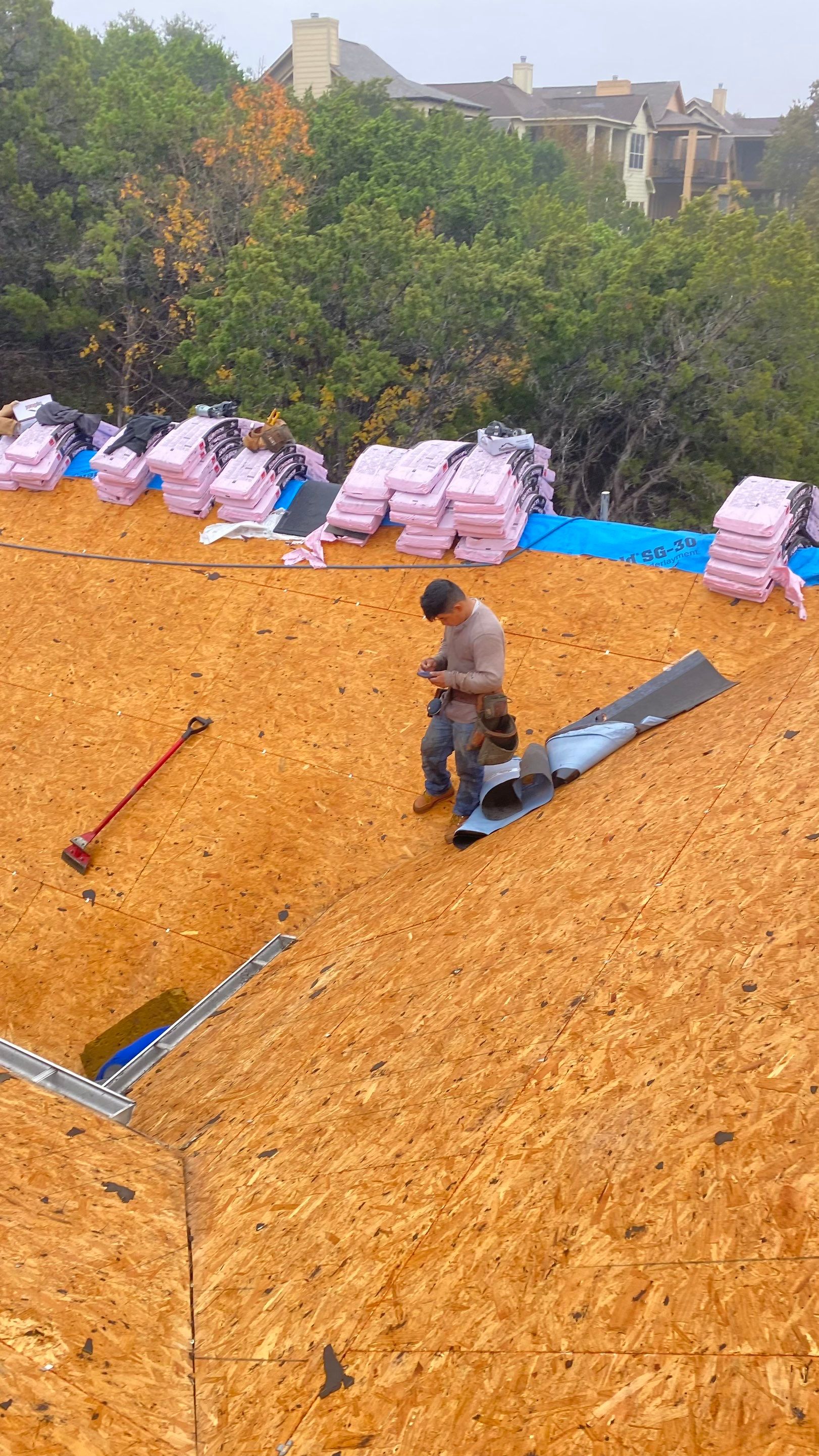 Residential Roof Replacement using Owens Corning 30 year Architectural Shingles by Premier Roofing and Contracting