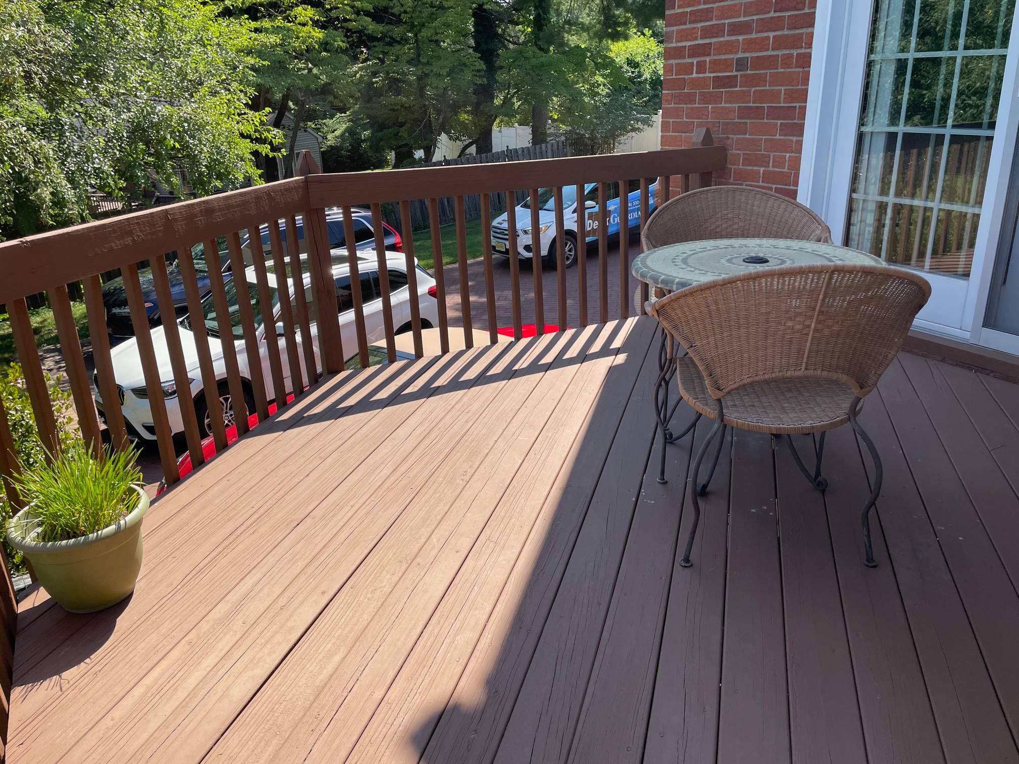 Deck Resurface using Deckorators Vista decking - color Dunnewood by deck guardian