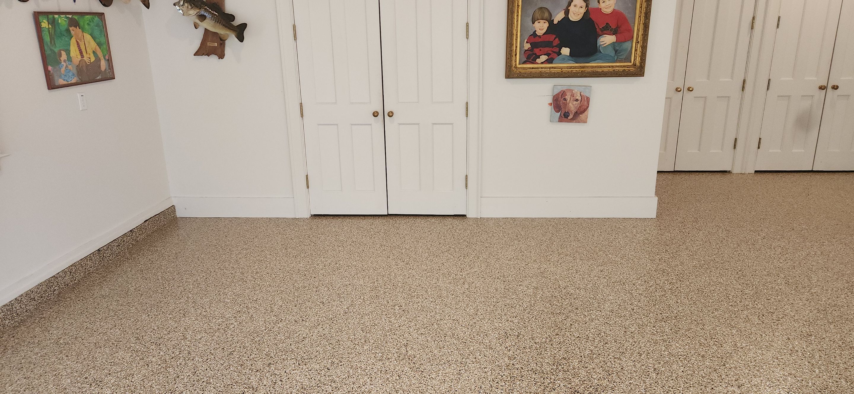 Garage using Saddletan by Elite Floor Solutions