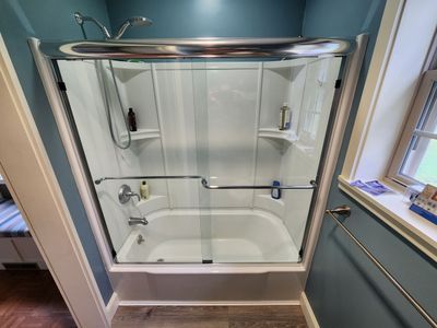 Semi-Frameless Dual Slider Shower