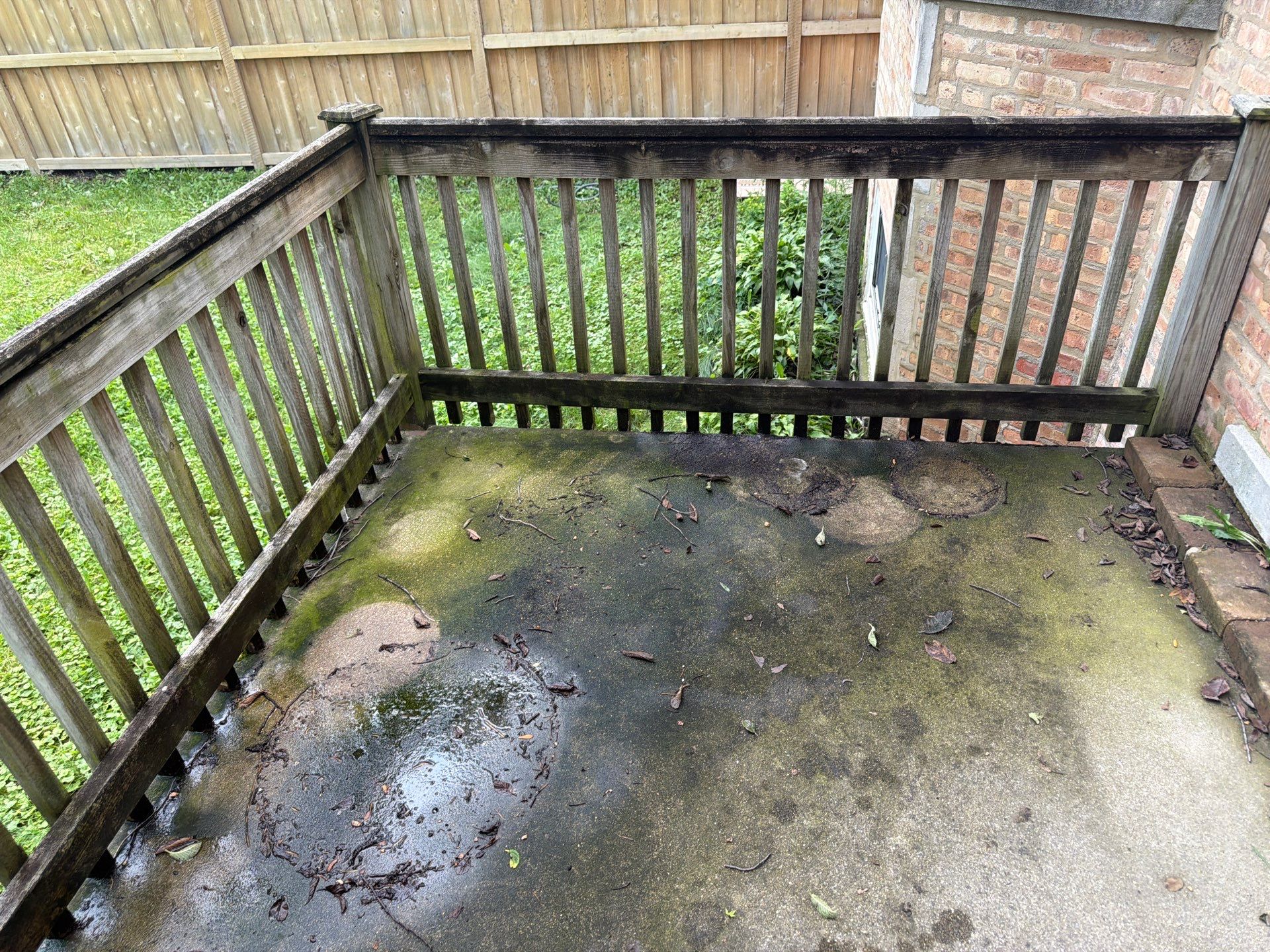 Wood fence cleaning and sealing by Northern Power Washing LLC.