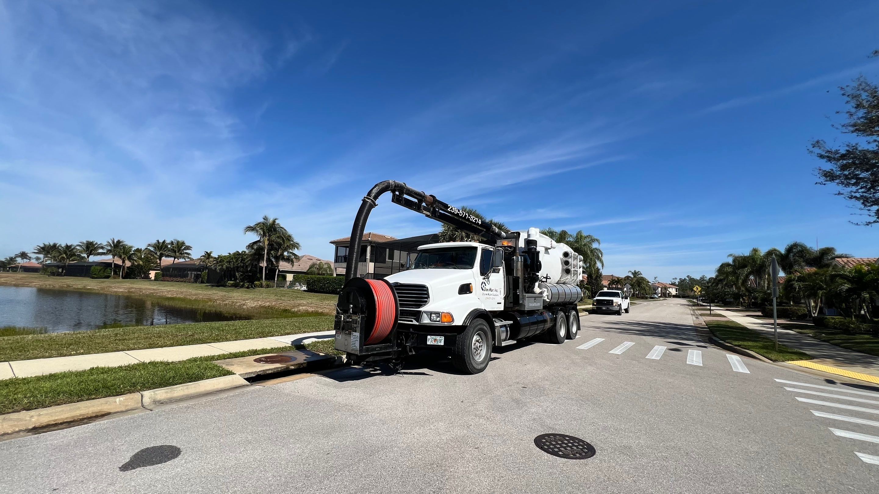 Naples Association Catch Basin Cleaning using Vactor Truck by Don Mar, Inc. Storm Water Solutions