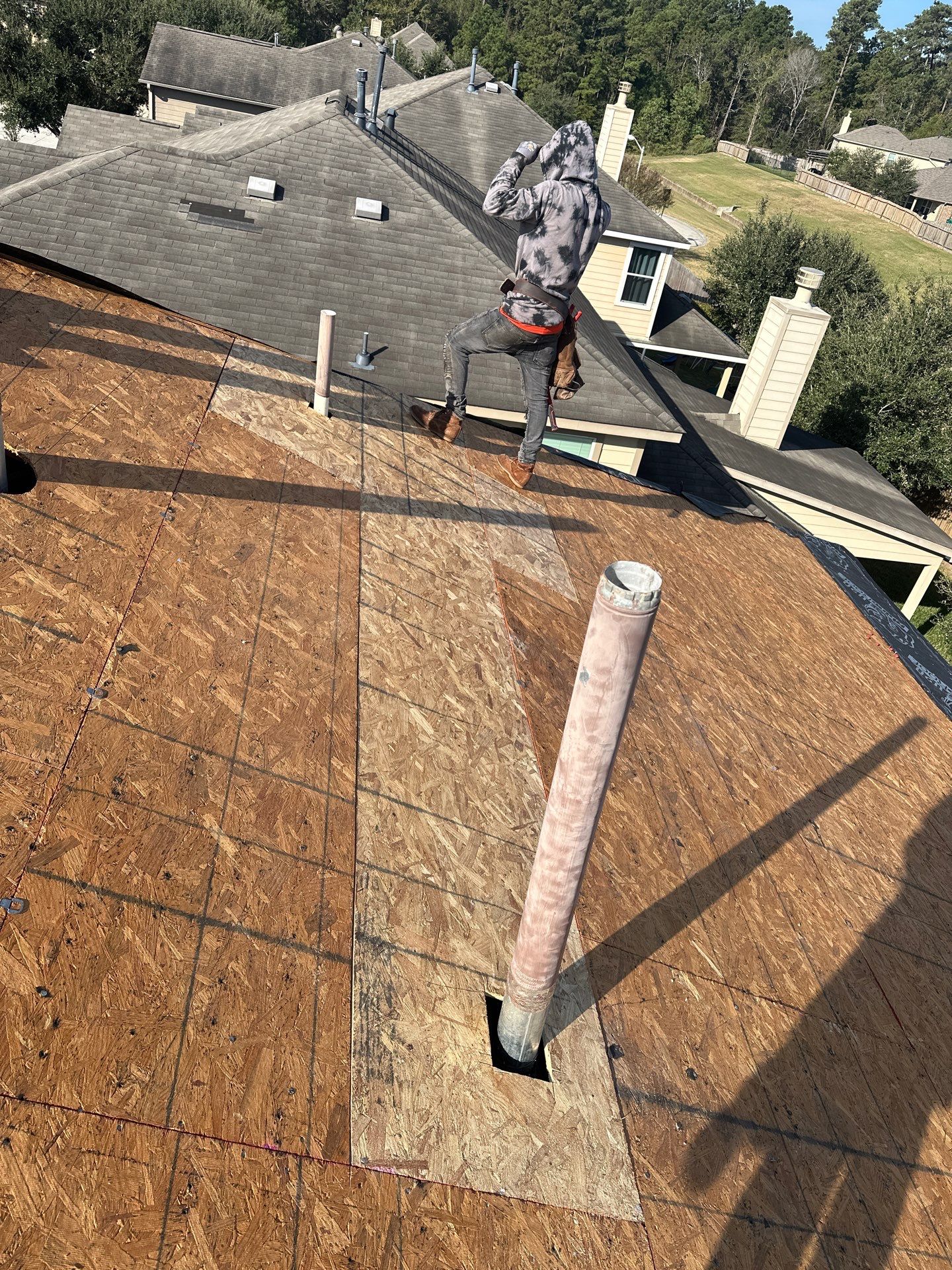 Residential Roofing Installation using Owen's Corning Duration (Lifetime) Shingles by Roof Repair Company
