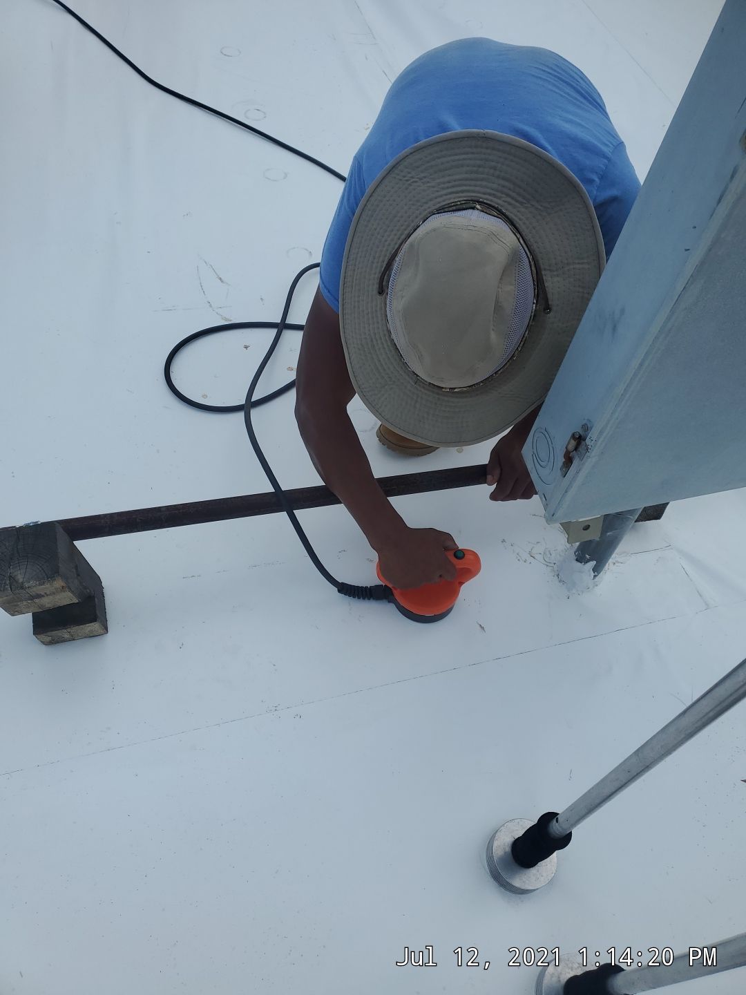 Commercial Roofing Installation using 50 mil PVC by Hostetler Roofing
