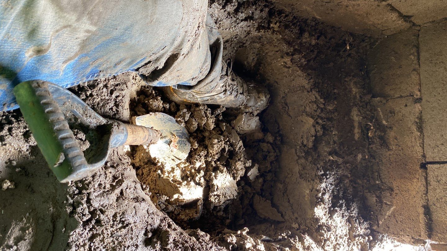 Crawl space encapsulation and Waterproofing using GrateDrain Waterproofing System by Toledo Basement Repair 
