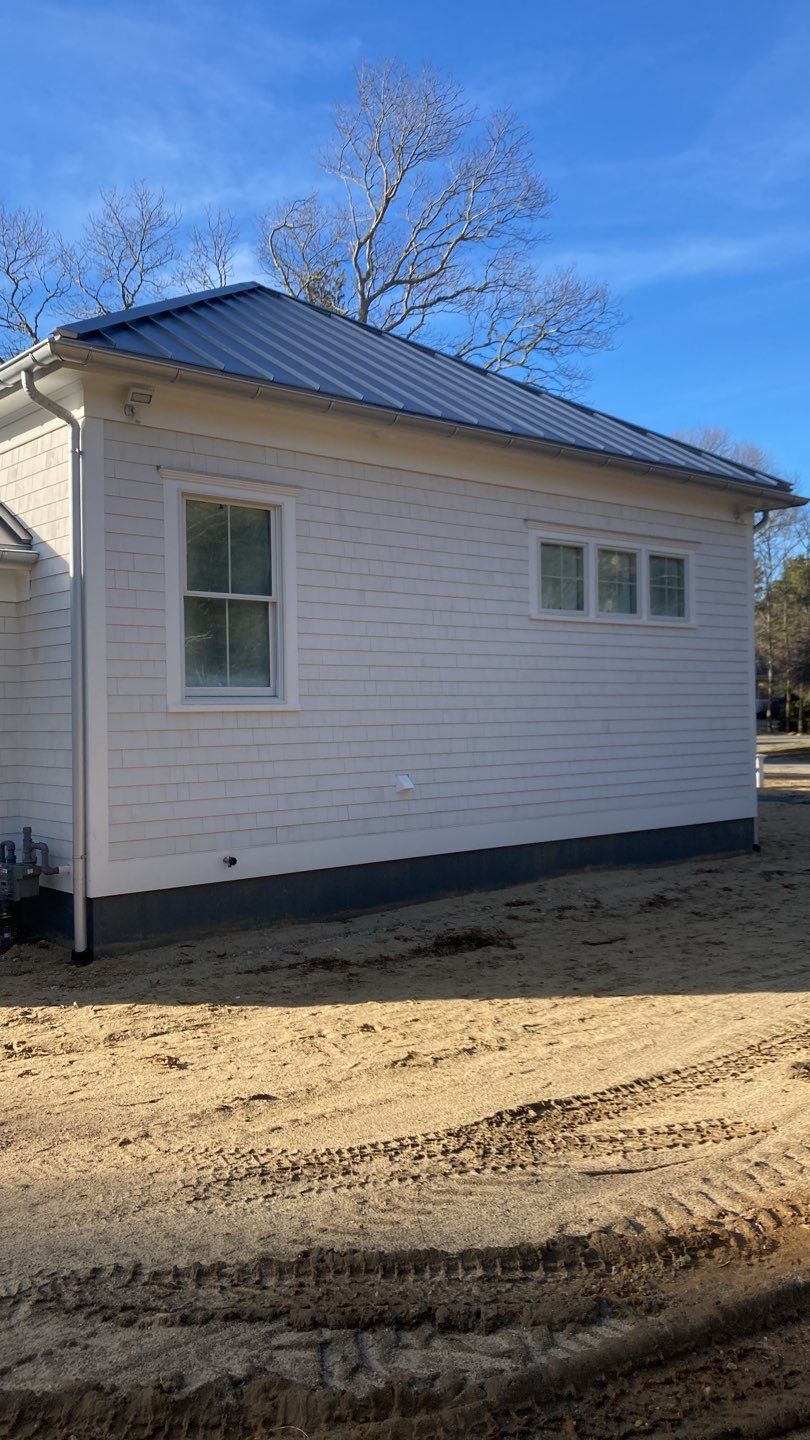 Waquoit, MA Gutter Installation using 6" Half Round Galvalume Gutter by Gutter Pro Enterprises