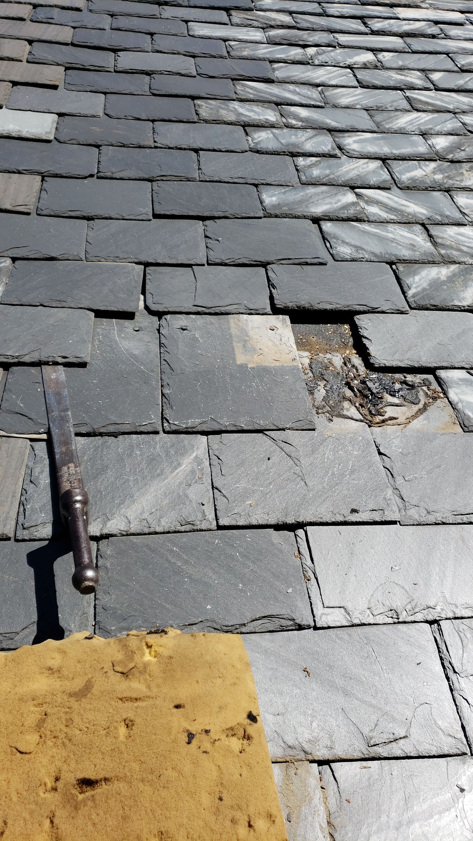 Slate repair in Guilford by Roof Right Inc