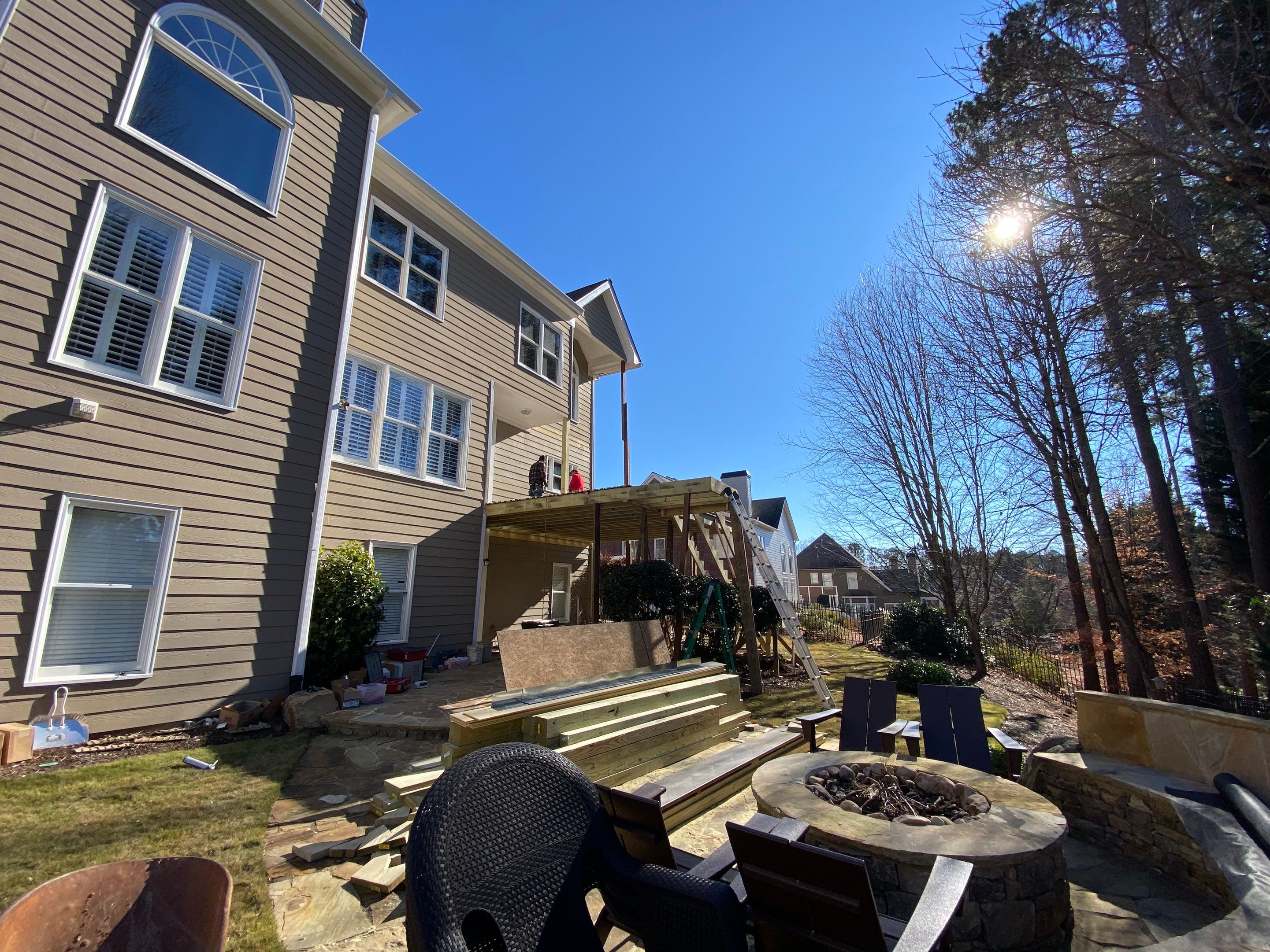 Elevated Composite Deck and Screened Porch Build in Roswell by Swift Home Renovations