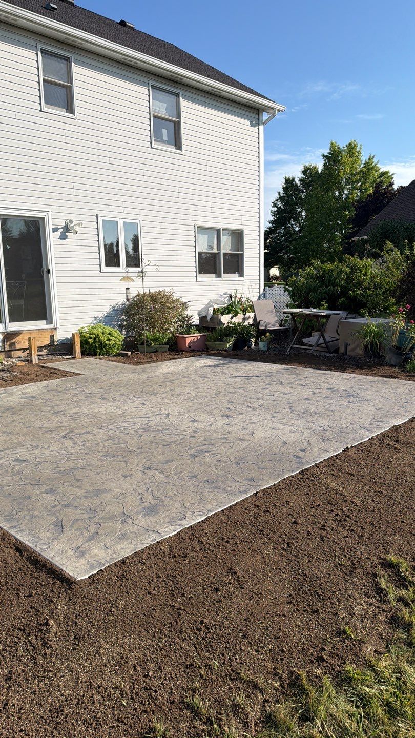 Henrietta Oxford Slate Patio by NG Masonry & Construction LLC