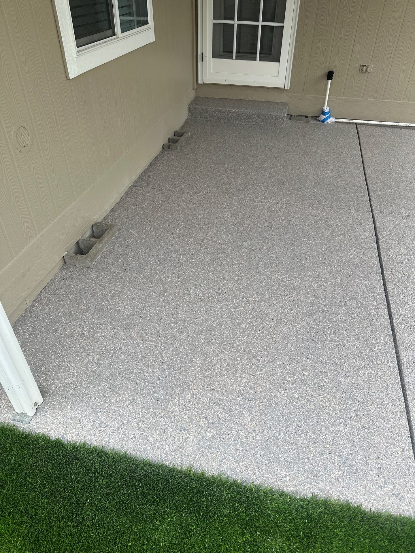 Decorative Chip Concrete Coating for Back Porch in Paso Robles by MGP Coatings
