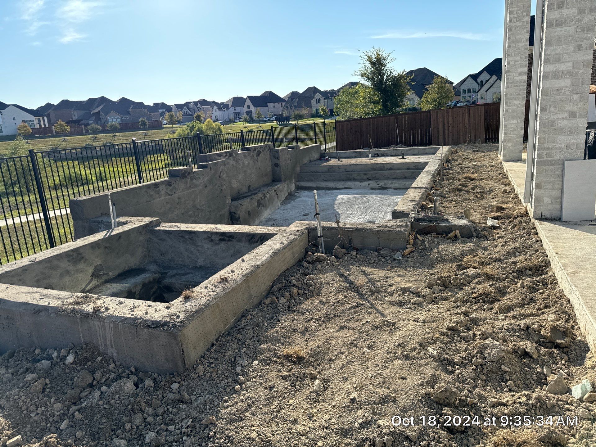 Large Pool and Spa with Rain Descent by Pinnacle Pools and Spas - DFW