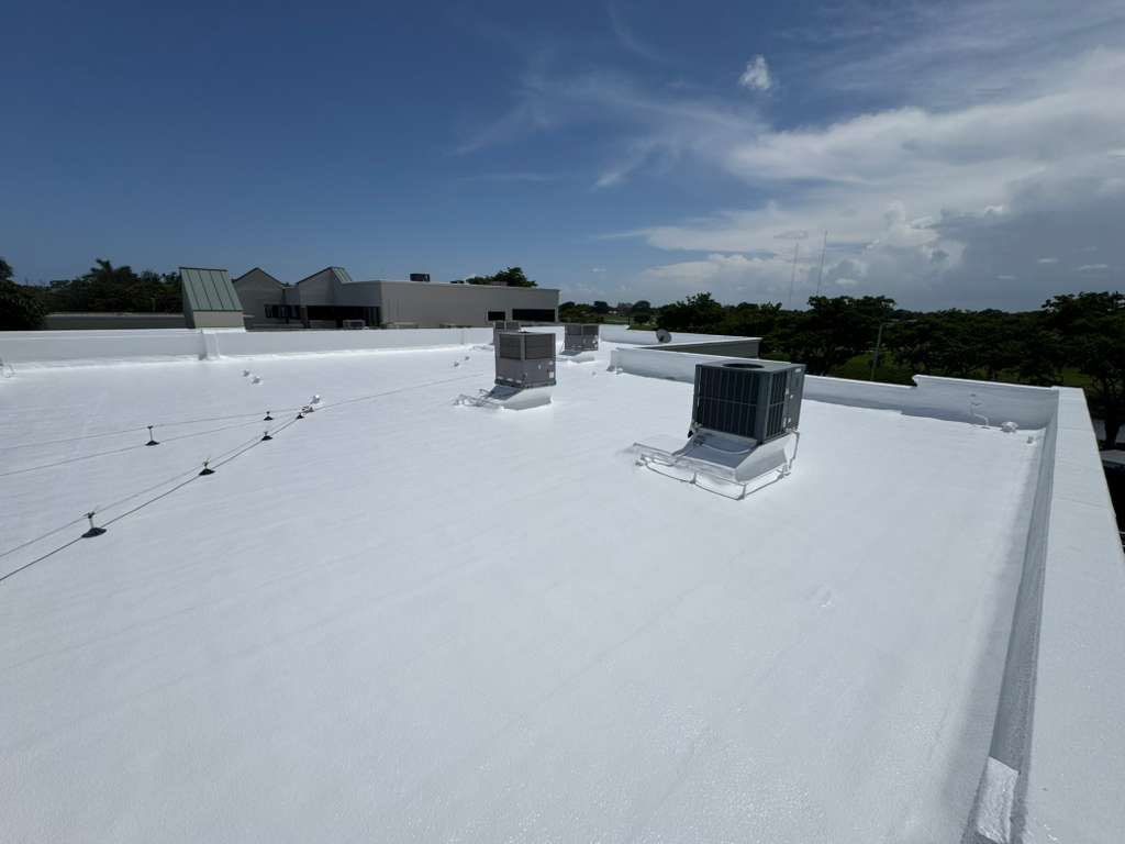 Commercial Flat Roof Restoration and Elastomeric Waterproofing in Delray Beach by Roof King LLC