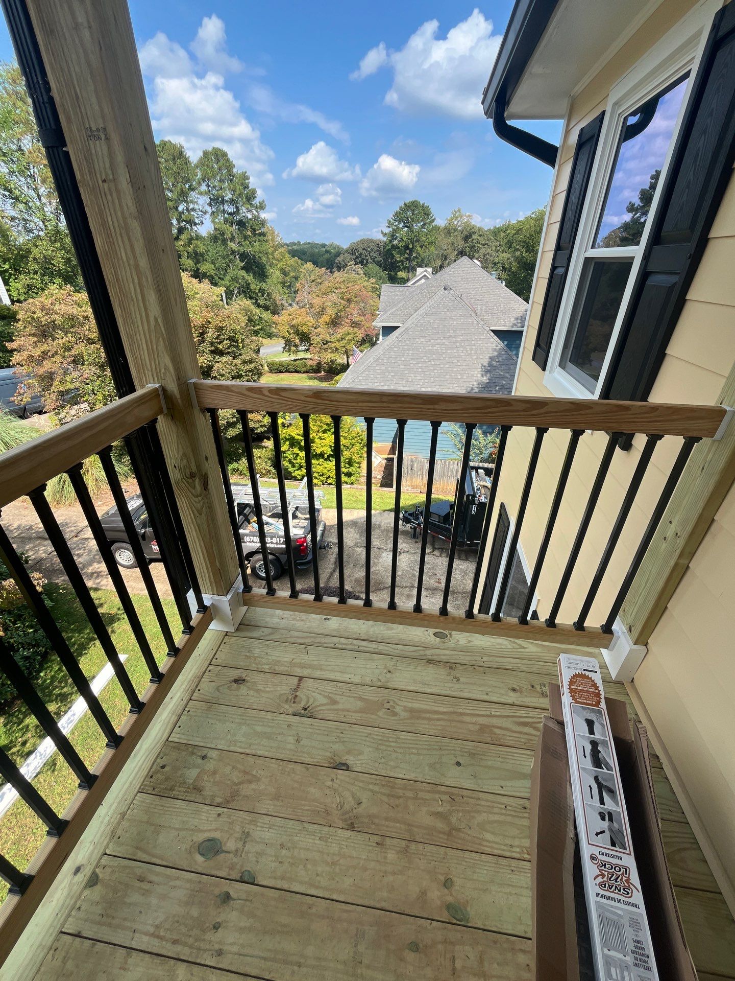 Wood Front Deck Resurface in Marietta, GA by Nelson Exteriors 