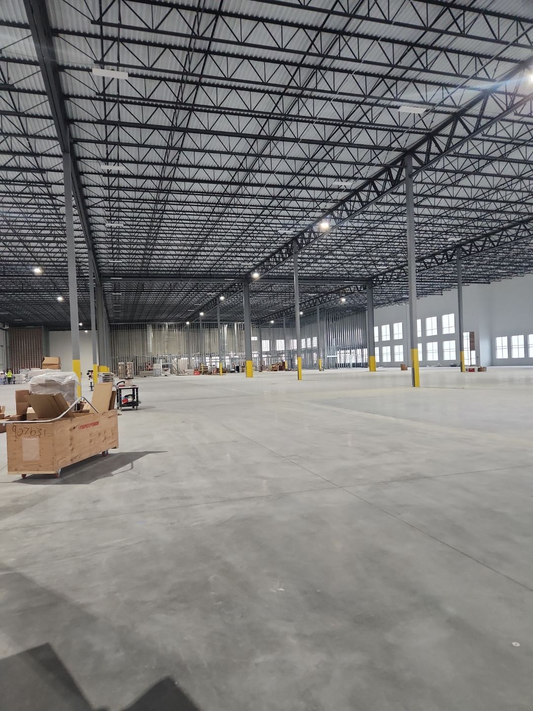 Warehouse Construction using Hallman Lindsay Vertical Concrete Stain 167 by Blair Commercial Painting, LLC