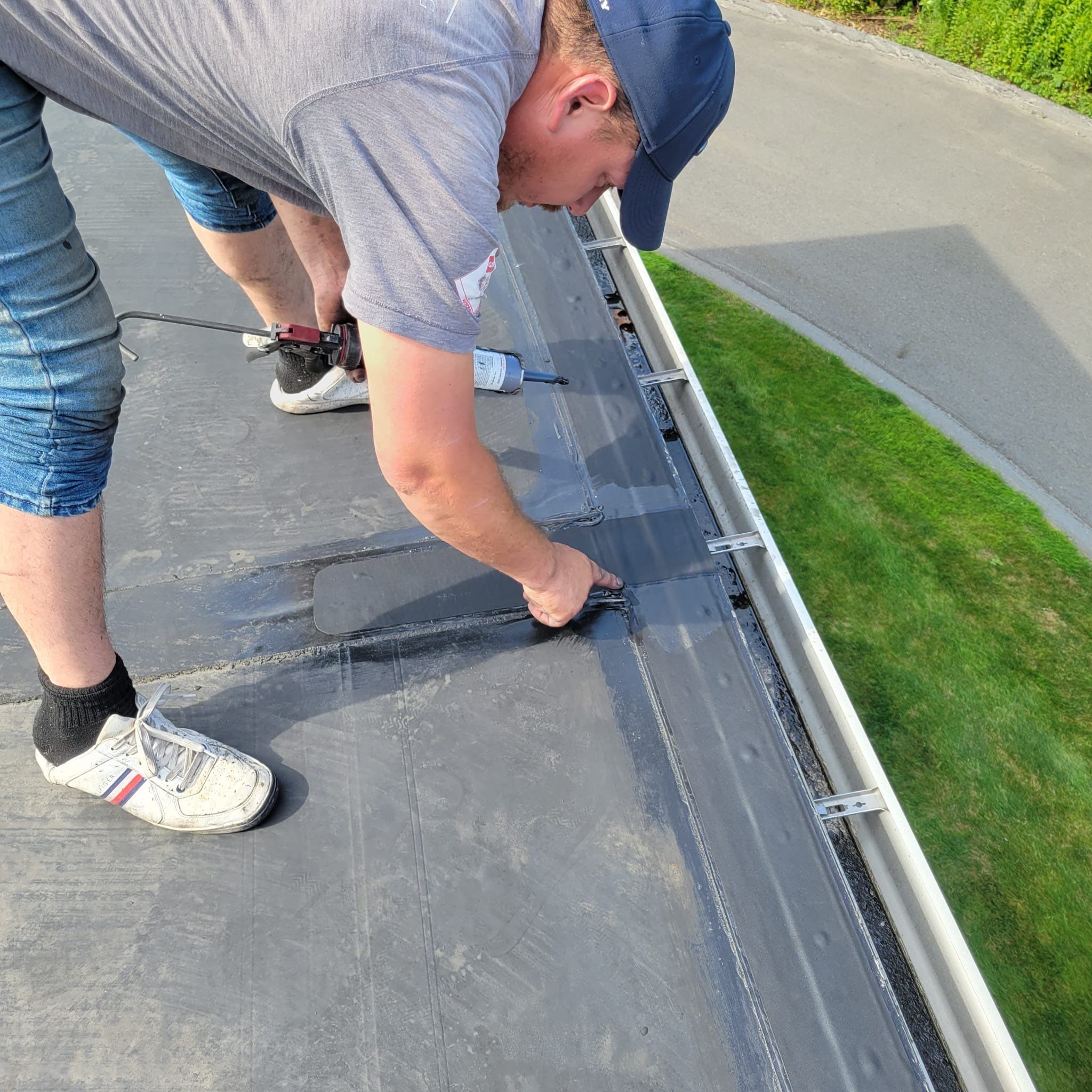 EPDM Flat Roof Installation + Seamless Gutter Upgrade by Mighty Dog Roofing of Greater Middlesex County