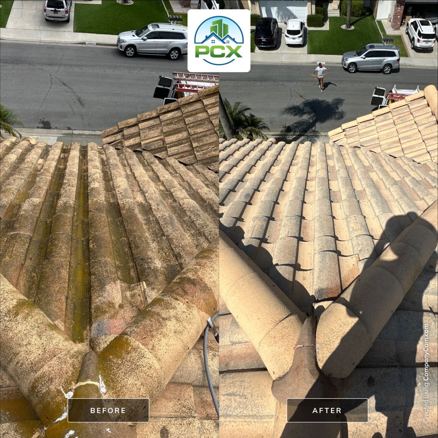 Roof Wash using Pressure Washer in Mission Viejo by Property Cleaning Experts, LLC