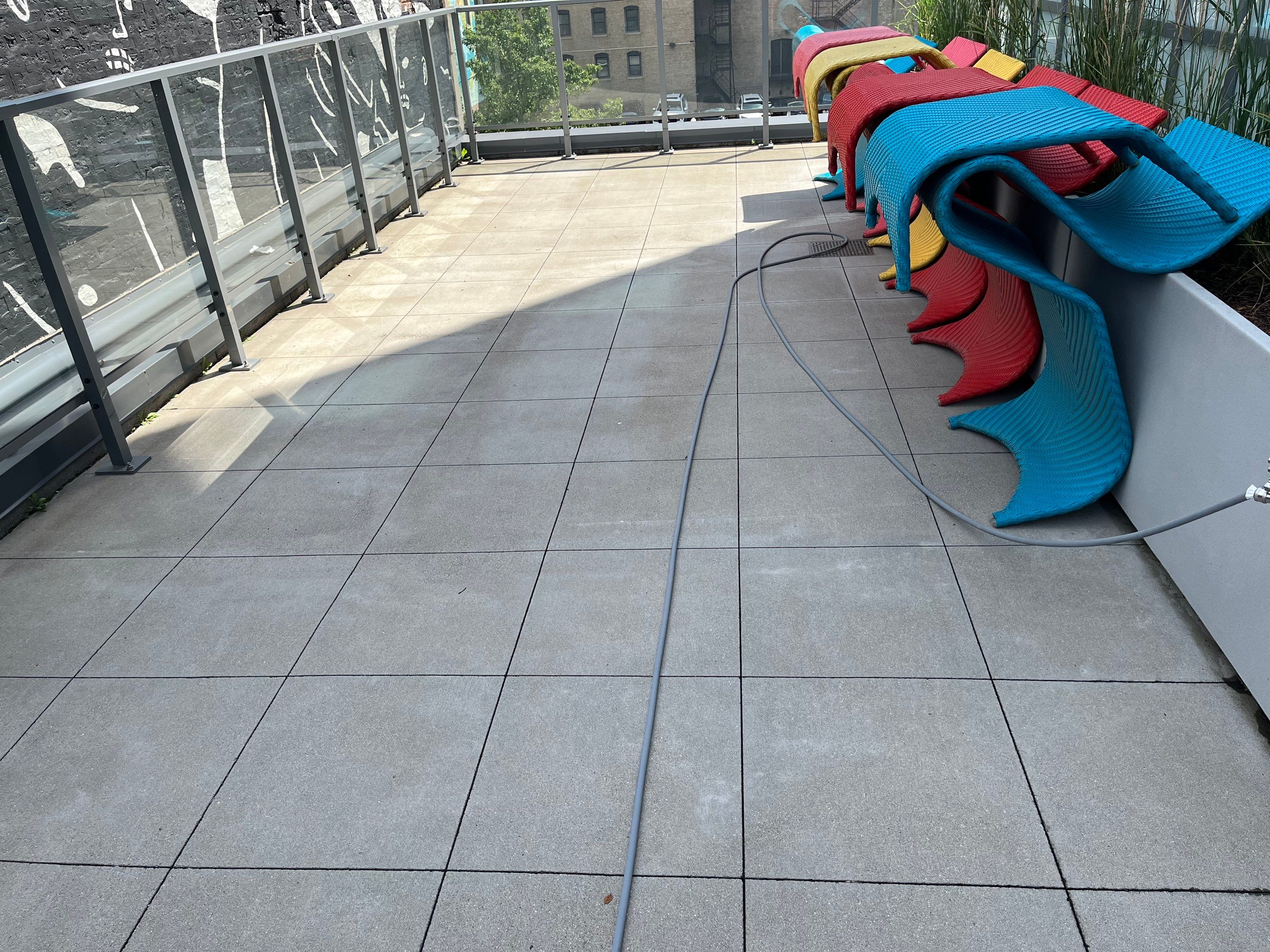 Chicago, IL Annual rooftop and sidewalk cleaning by Northern Power Washing LLC.