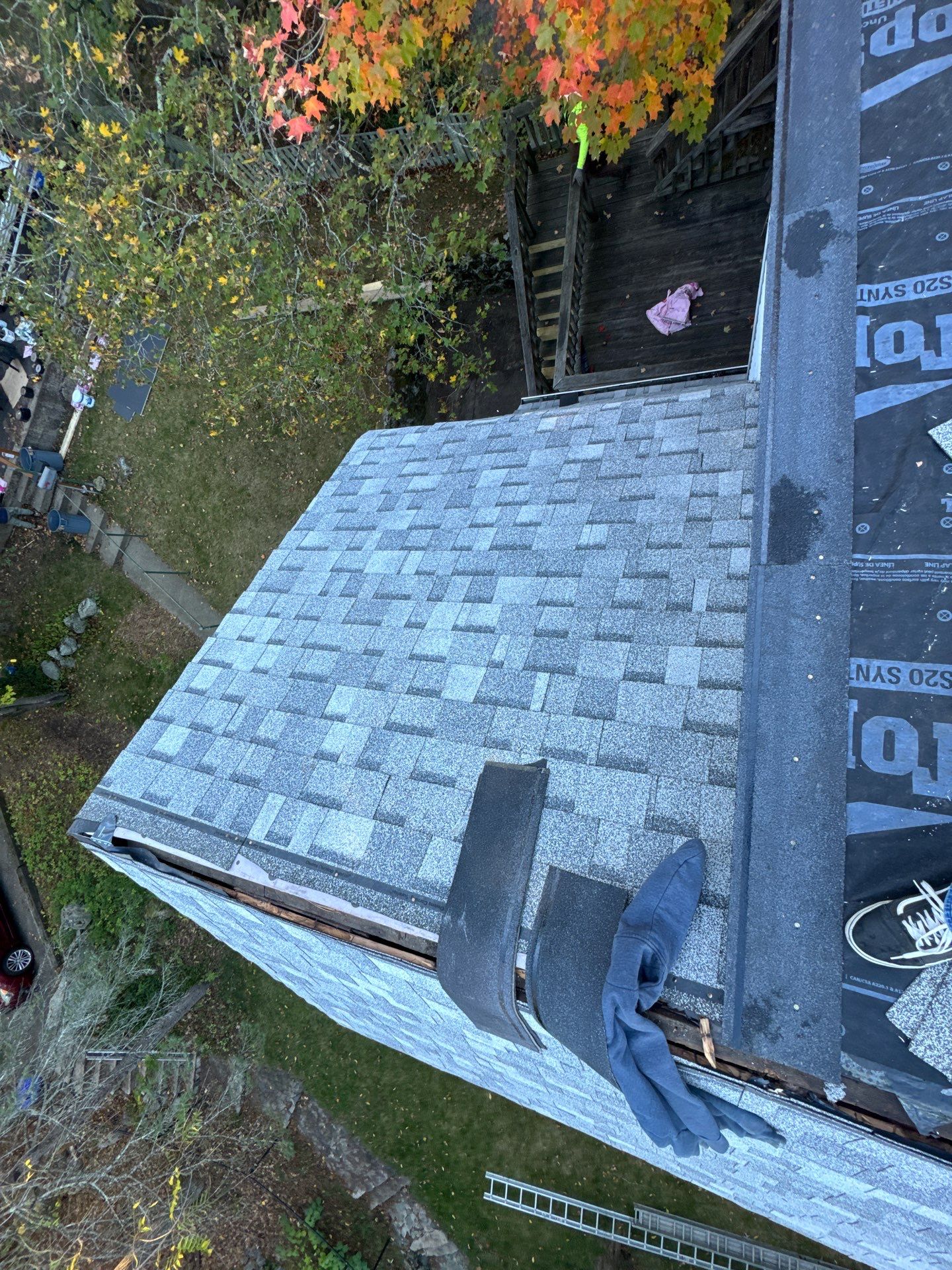 Full Roof & Porch EPDM Replacement with Skylight and Chimney Repairs by Mighty Dog Roofing of Greater Middlesex County