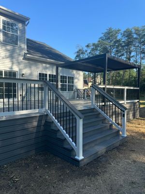 New Deck with Manual Louvered Pergola