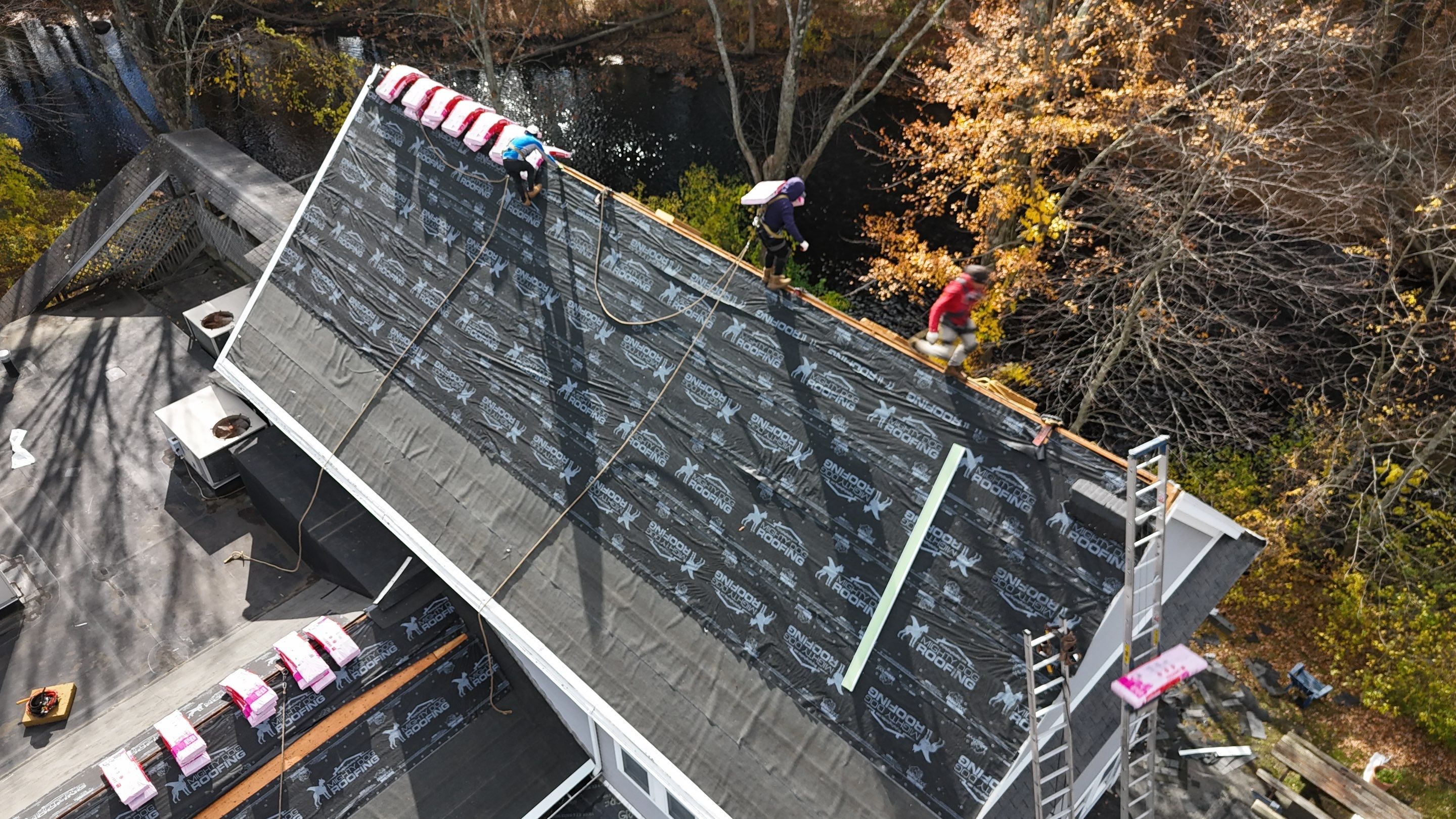 Acton EPDM Roof Edge Reconstruction with Tapered Insulation System by Mighty Dog Roofing of Greater Middlesex County