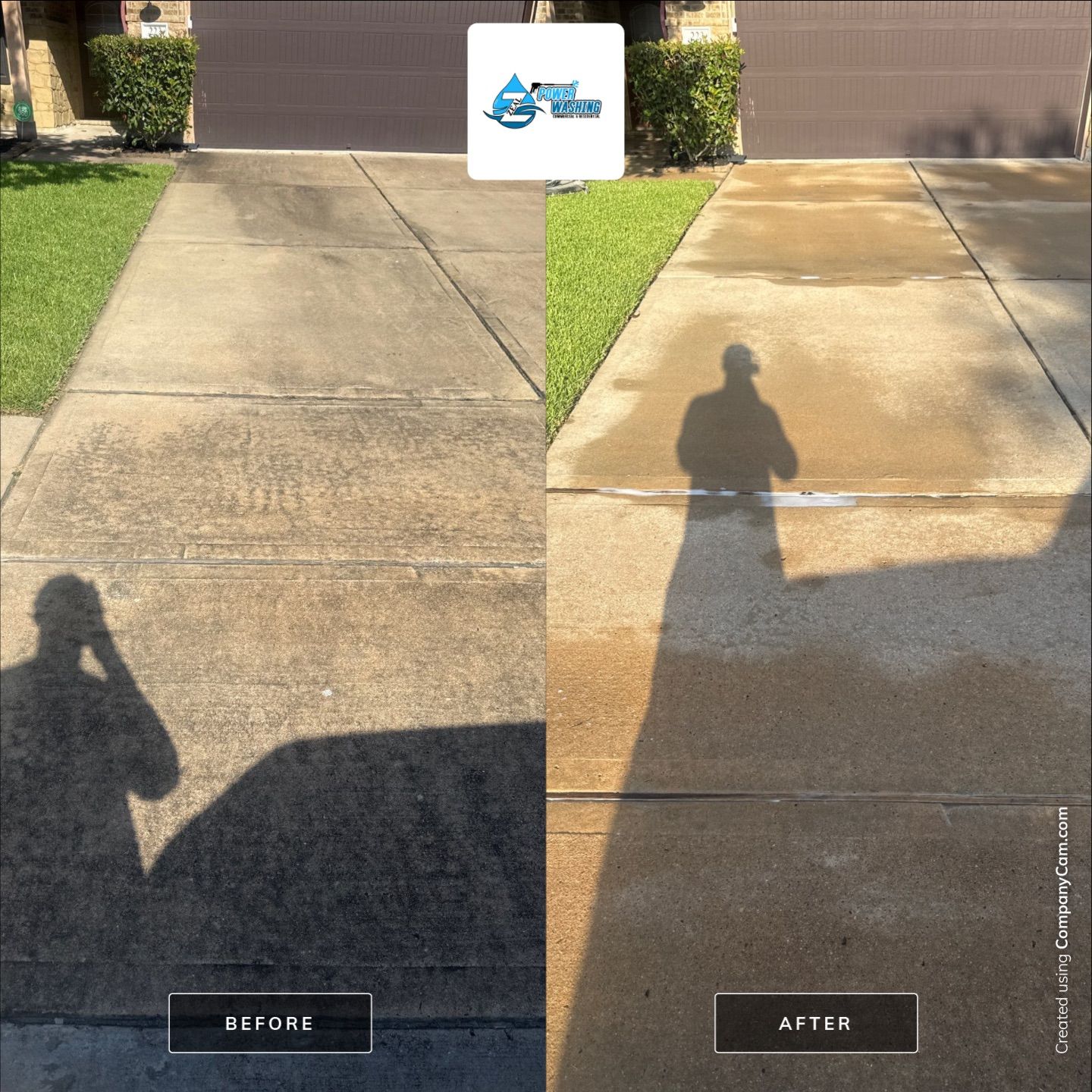 Professional Concrete Driveway and Sidewalk Pressure Washing in Rosenberg by Zeal Power Washing