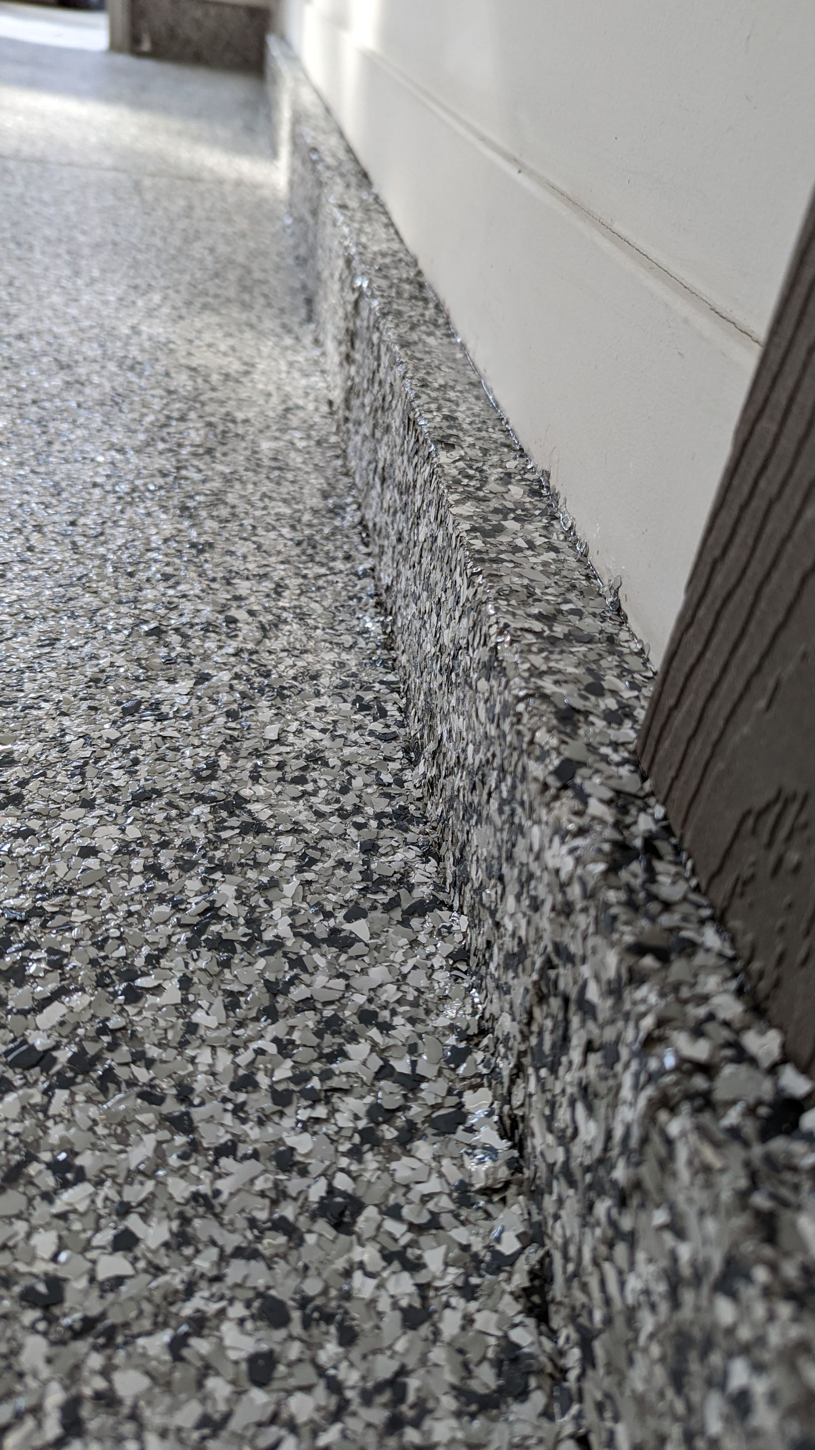 Garage Transformation using Slate Stone by Croc Coatings, LLC