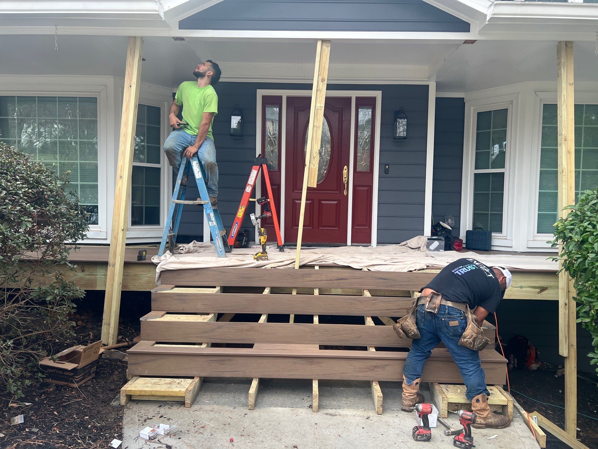 Front porch renovation by Swift Home Renovations