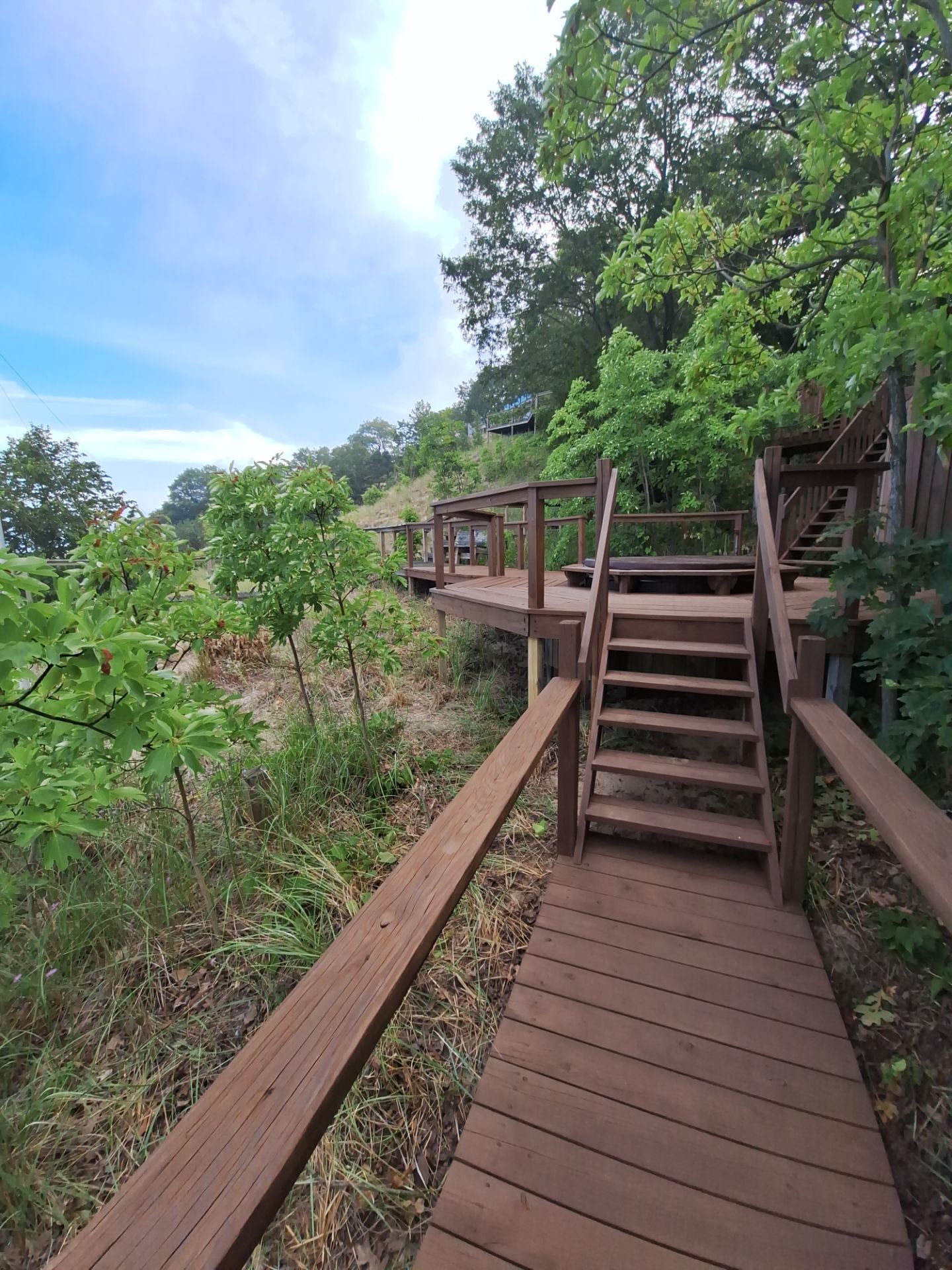Lakefront Deck Pressure Washing, Exterior Wood Staining, and Painting in West Olive MI by Gordon Painting