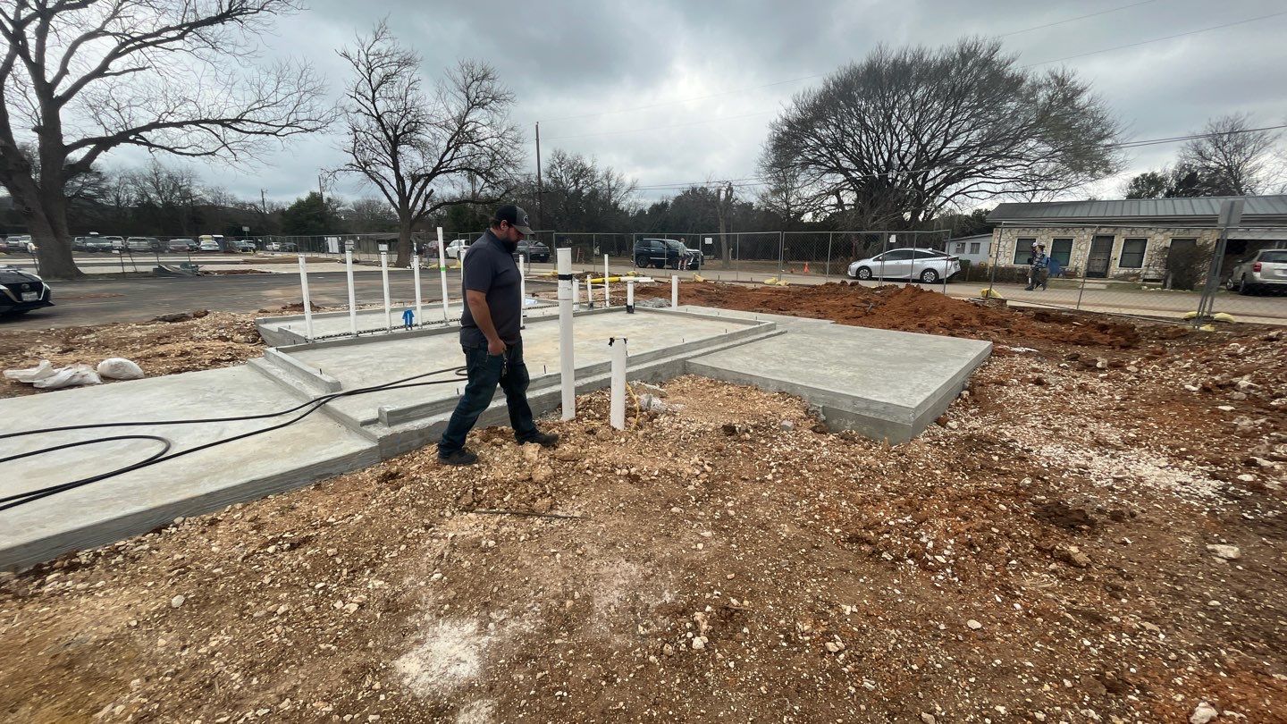 5000 gallon Wimberley Community Welcome Center using Meridian 5000 gallon, 30 degree pitched roof, silo style by Hill Country Rain Water