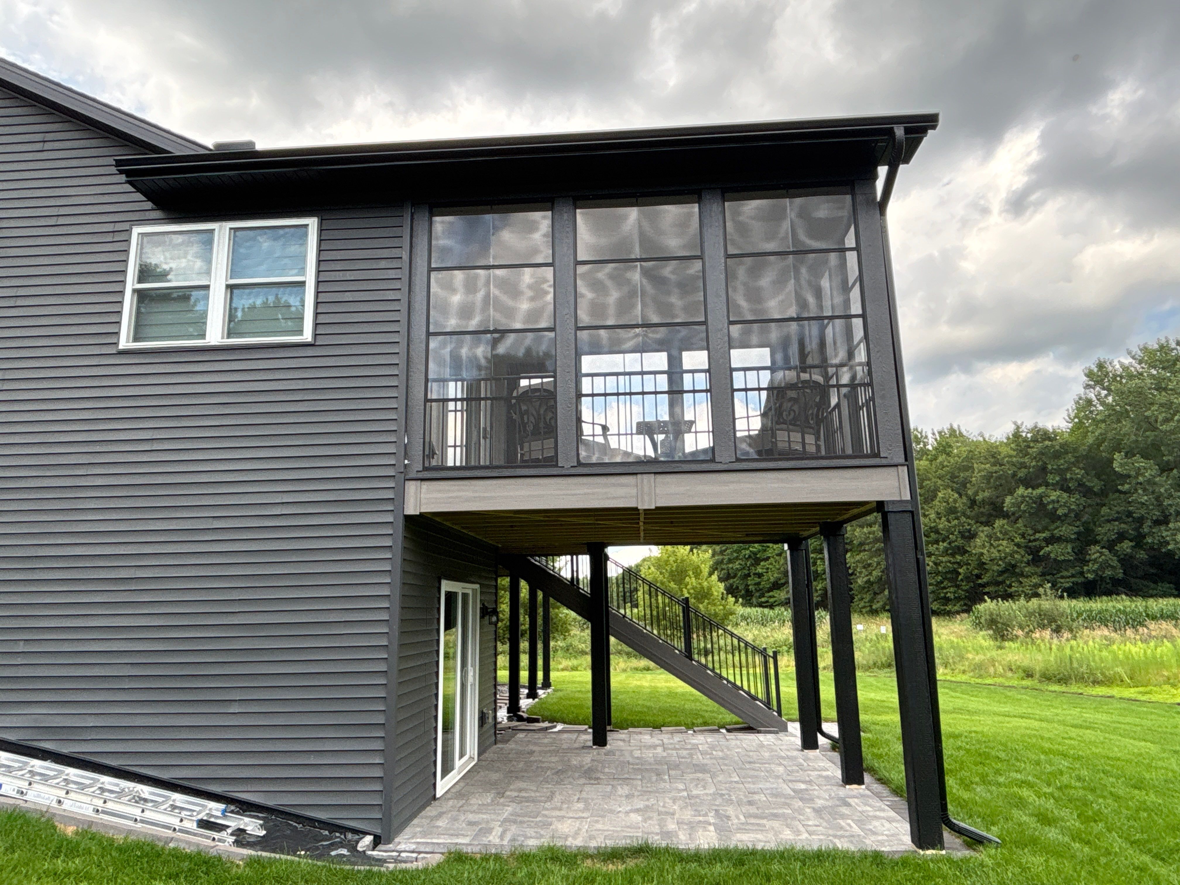 5-Inch Black Seamless Gutter Installation – Ham Lake, MN by Next Level Seamless Gutters / Exteriors Inc.