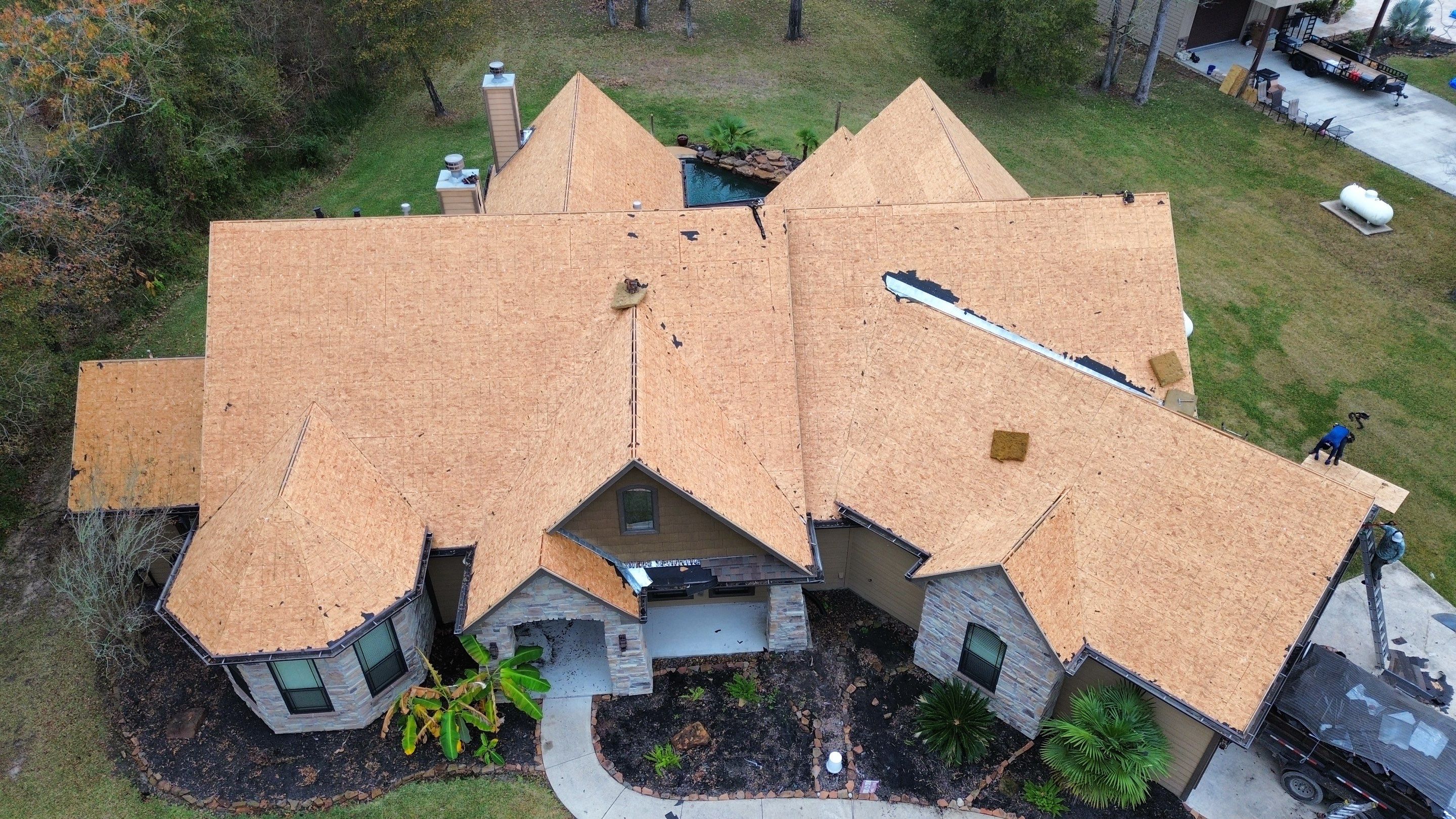 Huffman Roof Installation using Atlas Pinnacle Pristine by Modern BYLT Roofing & Construction